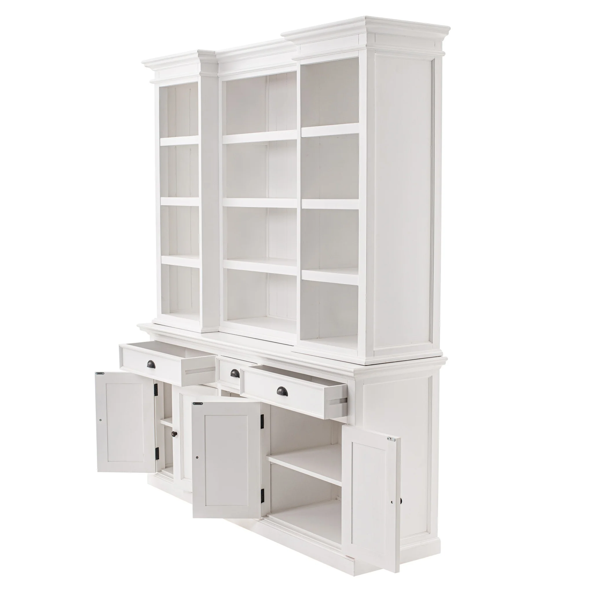 Classic White Large Kitchen Hutch By Homeroots - Image 3