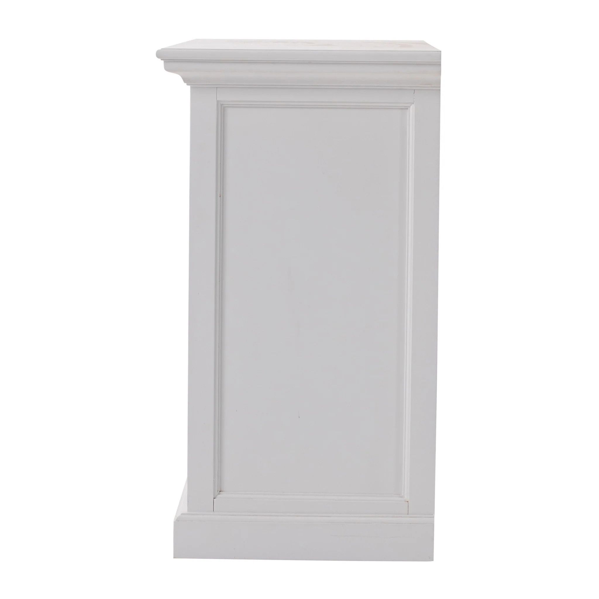Classic White Large Three Drawer Nightstand By Homeroots - Image 5