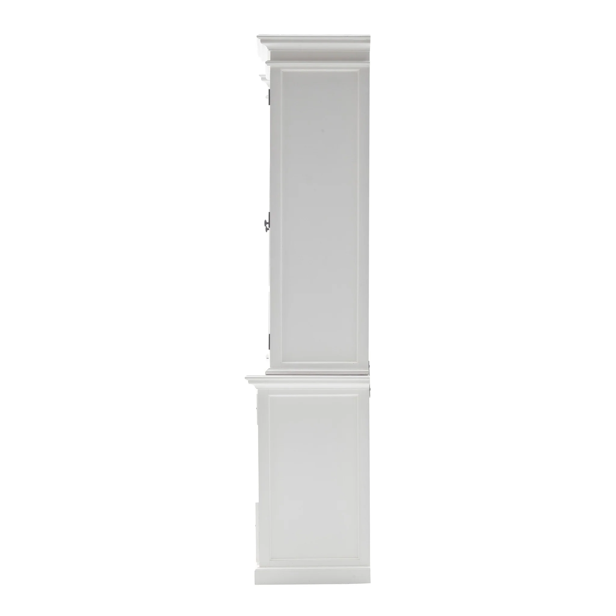 Classic White Library Hutch with Basket Set By Homeroots - Image 7
