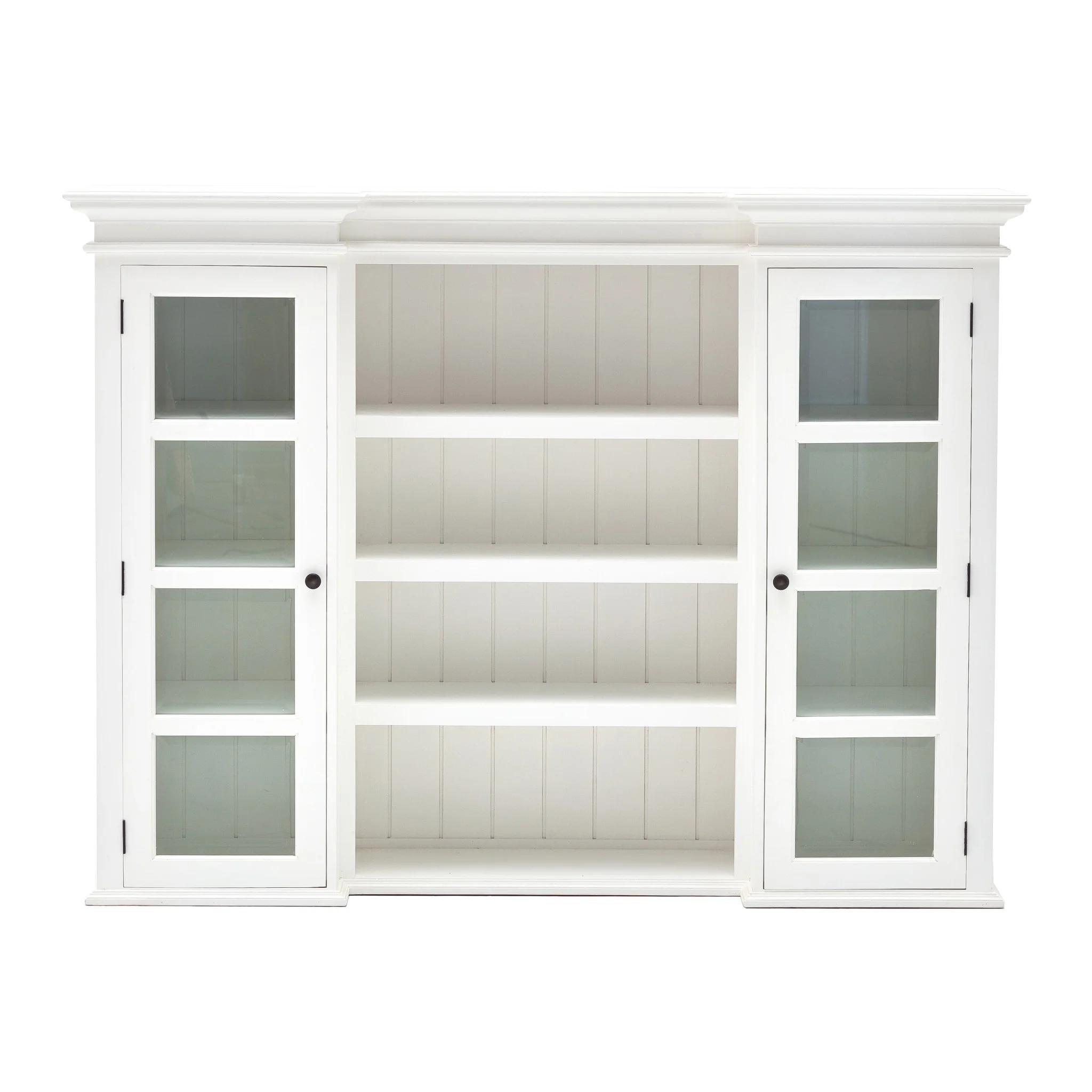 Classic White Library Hutch with Basket Set By Homeroots - Image 9