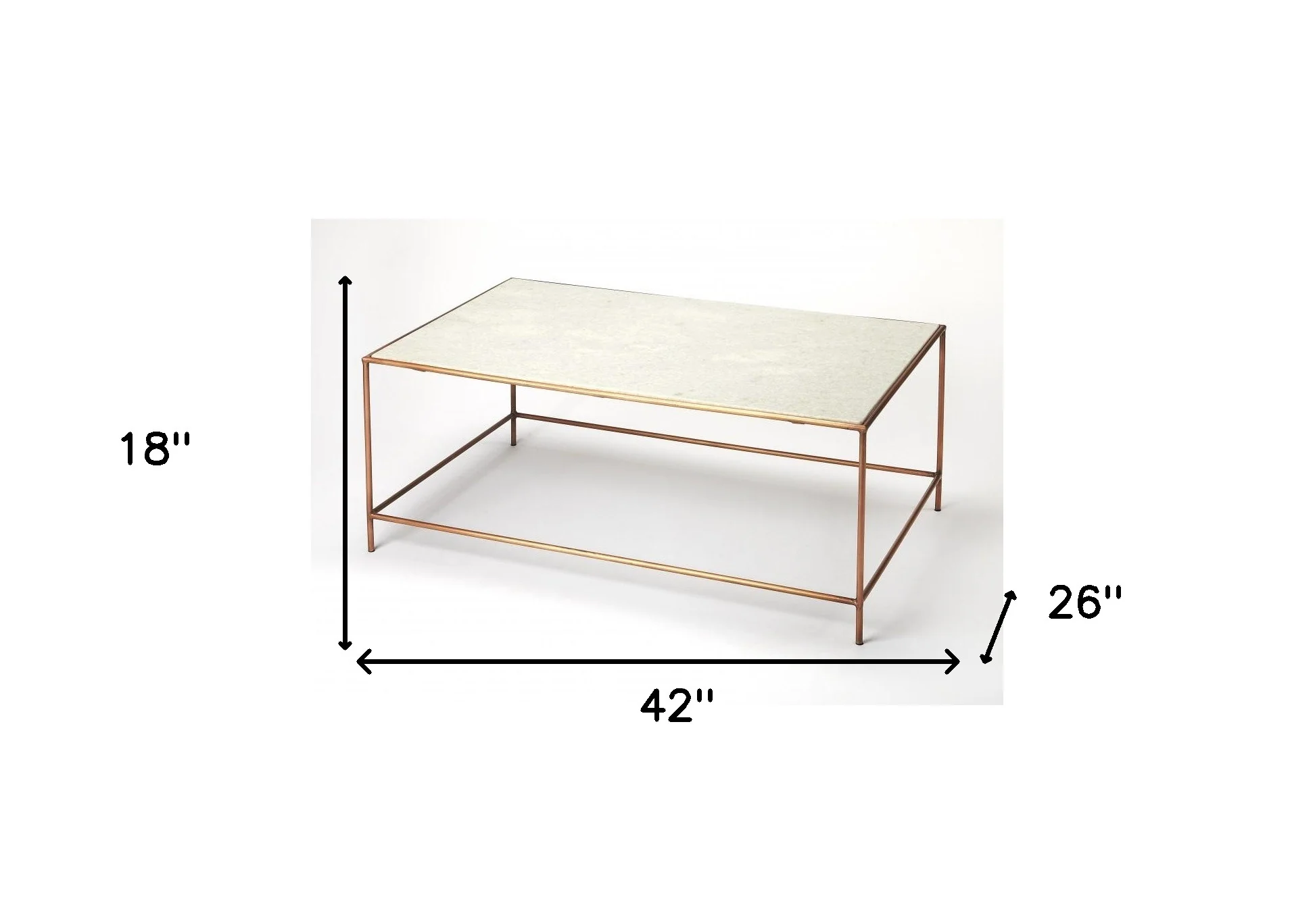 Classic White Marble Coffee Table By Homeroots - Image 6