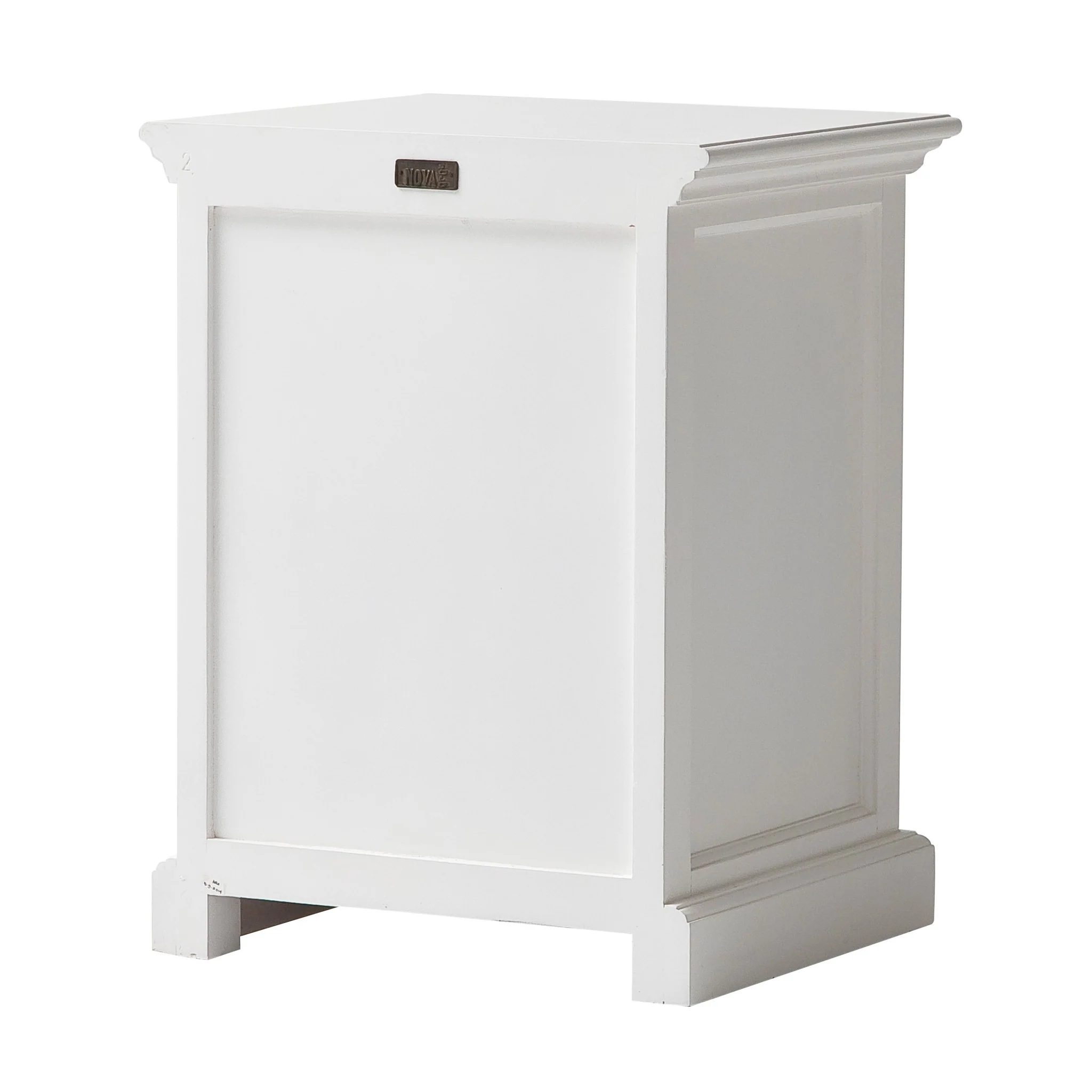 Classic White Nightstand With Dividers By Homeroots - Image 6