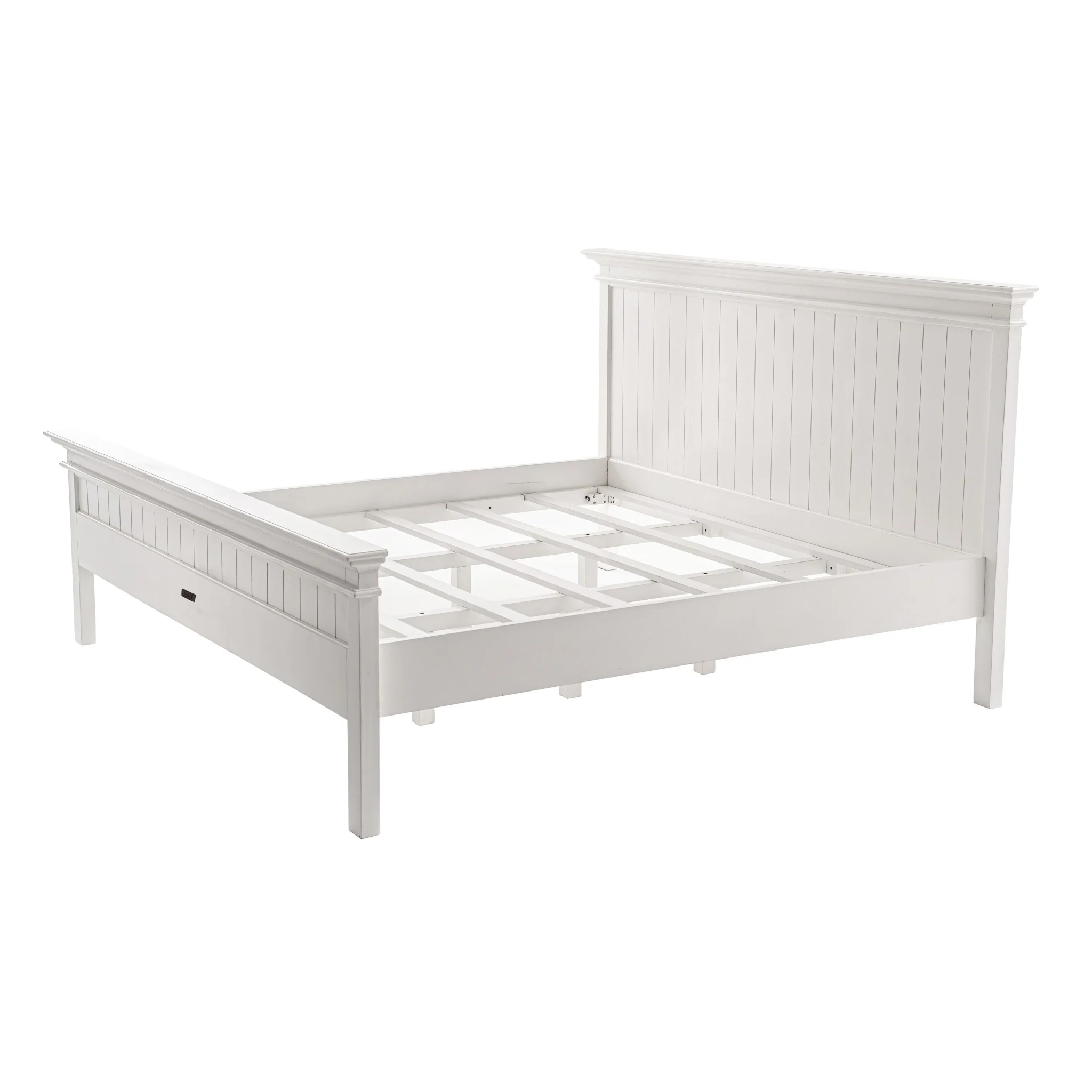 Classic White Panel King Size Bed By Homeroots - Image 3