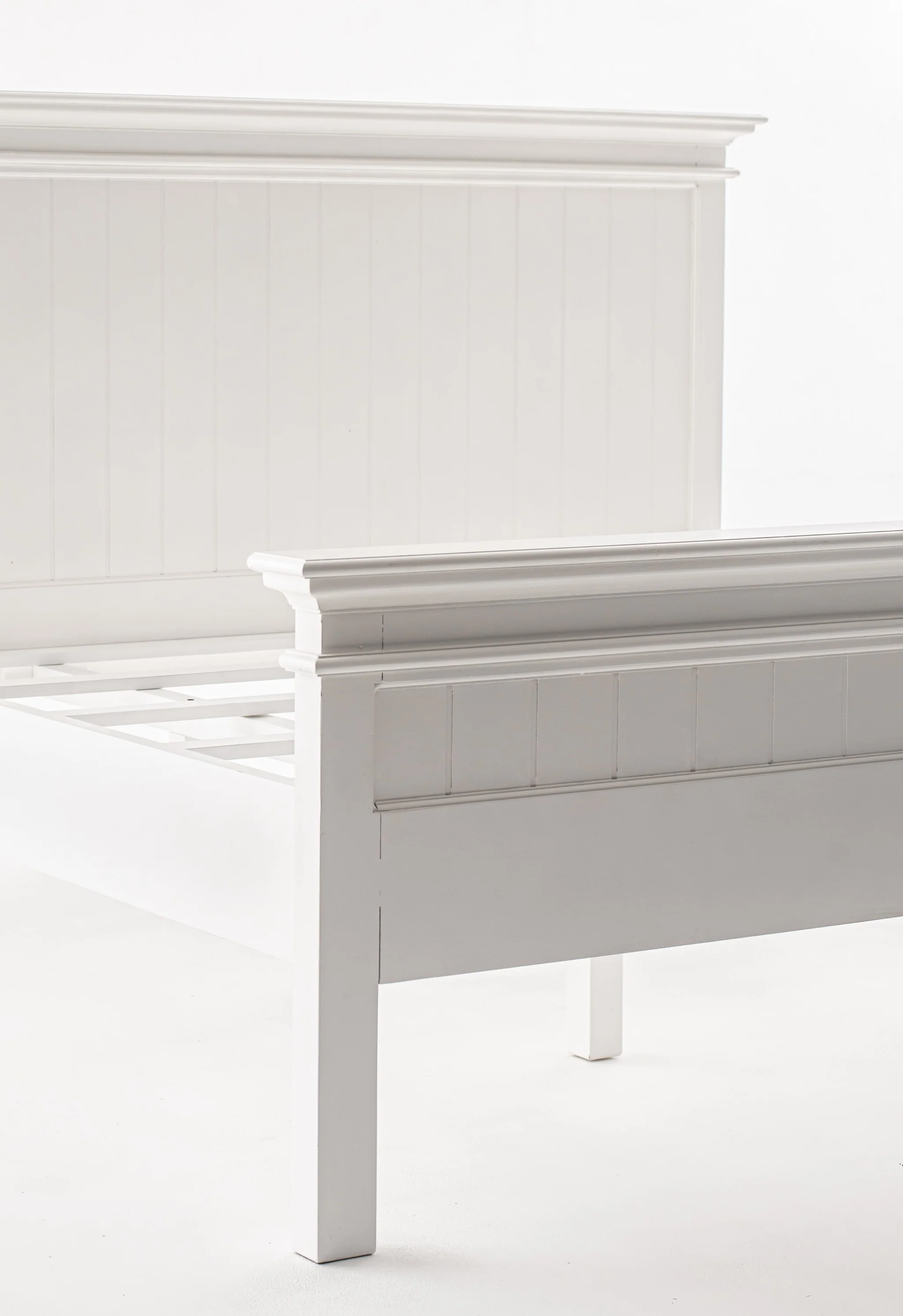 Classic White Panel King Size Bed By Homeroots - Image 8