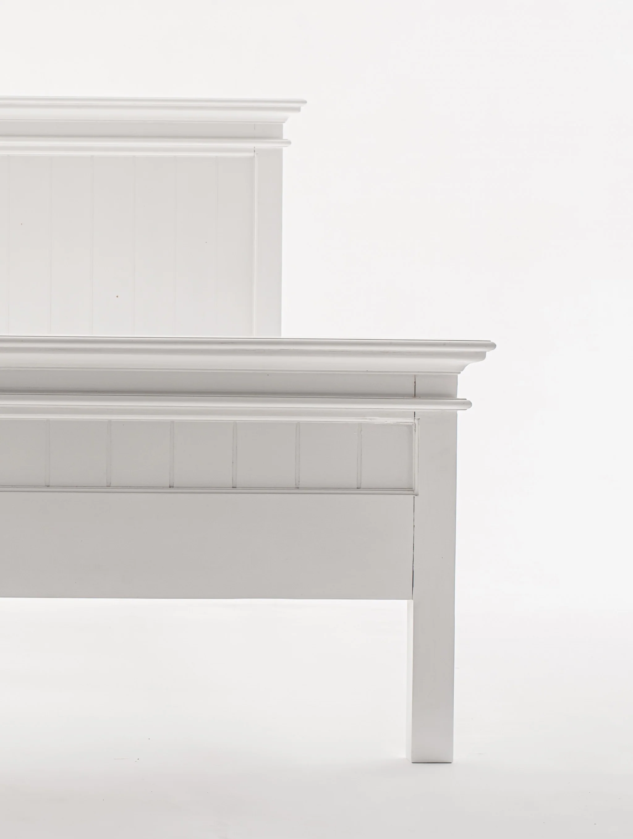 Classic White Panel Queen Size Bed By Homeroots - Image 7