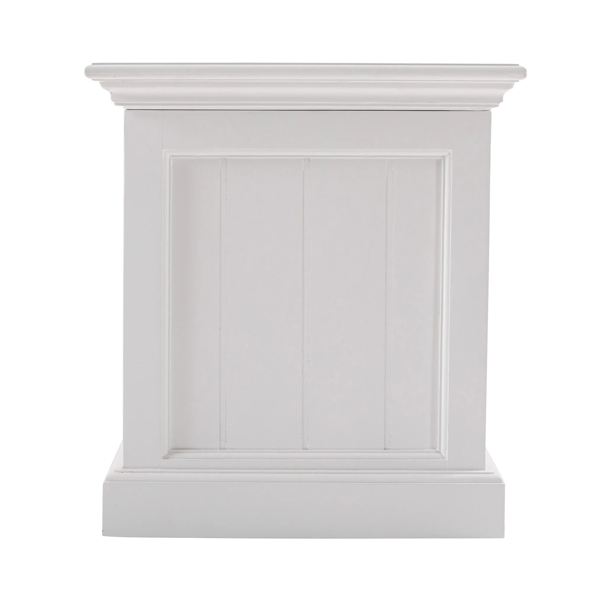 Classic White Paneled Storage Chest By Homeroots - Image 5