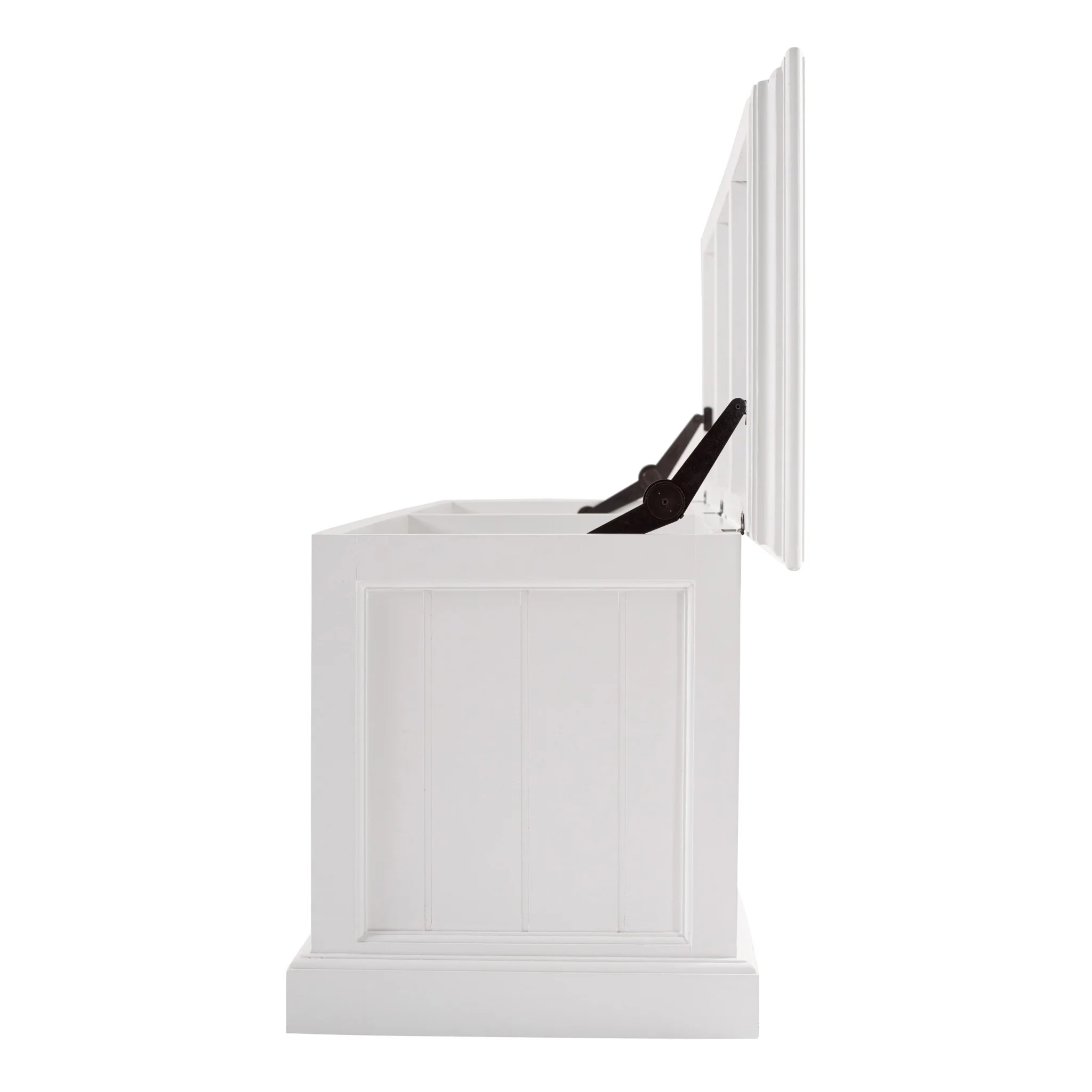 Classic White Paneled Storage Chest By Homeroots - Image 6