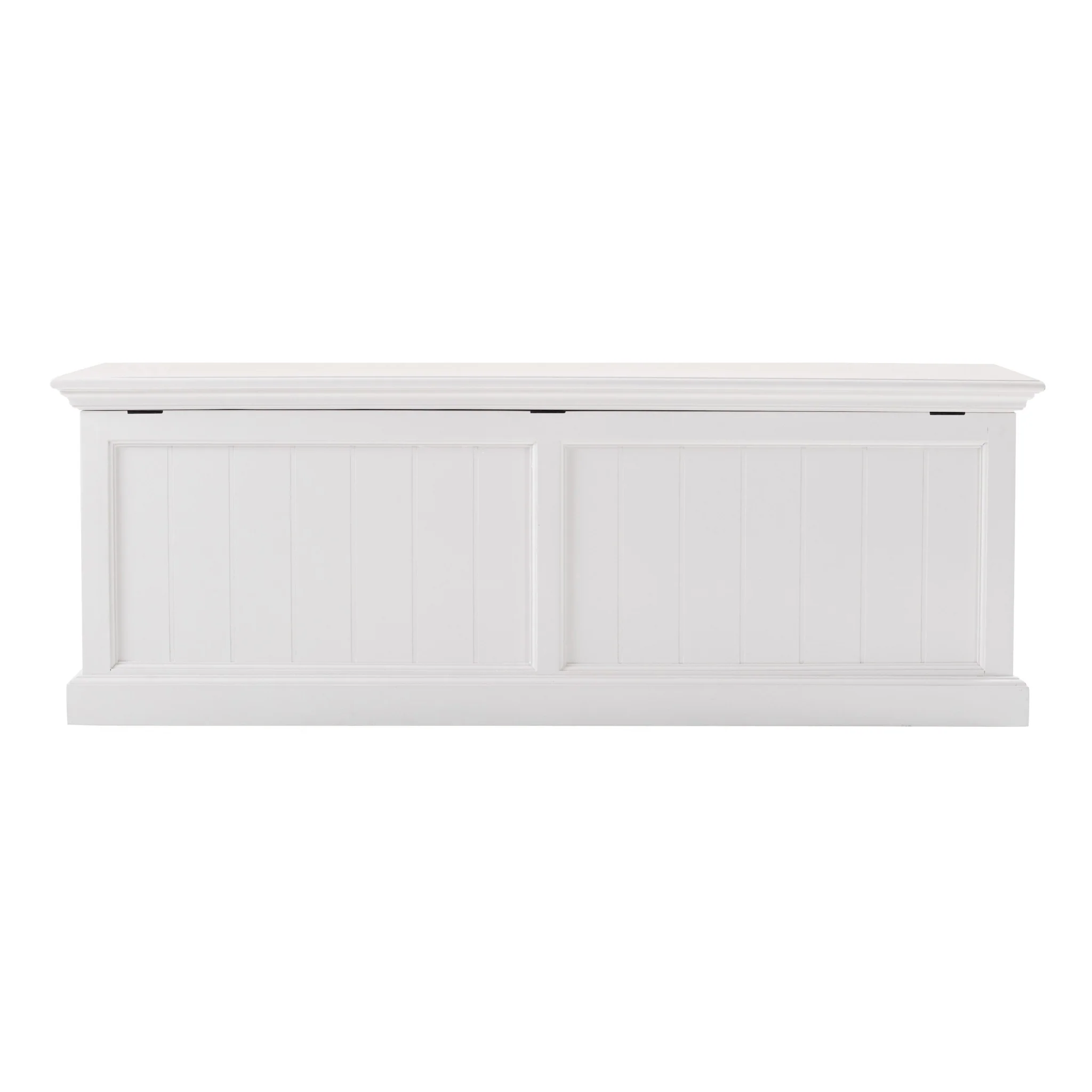 Classic White Paneled Storage Chest By Homeroots - Image 7
