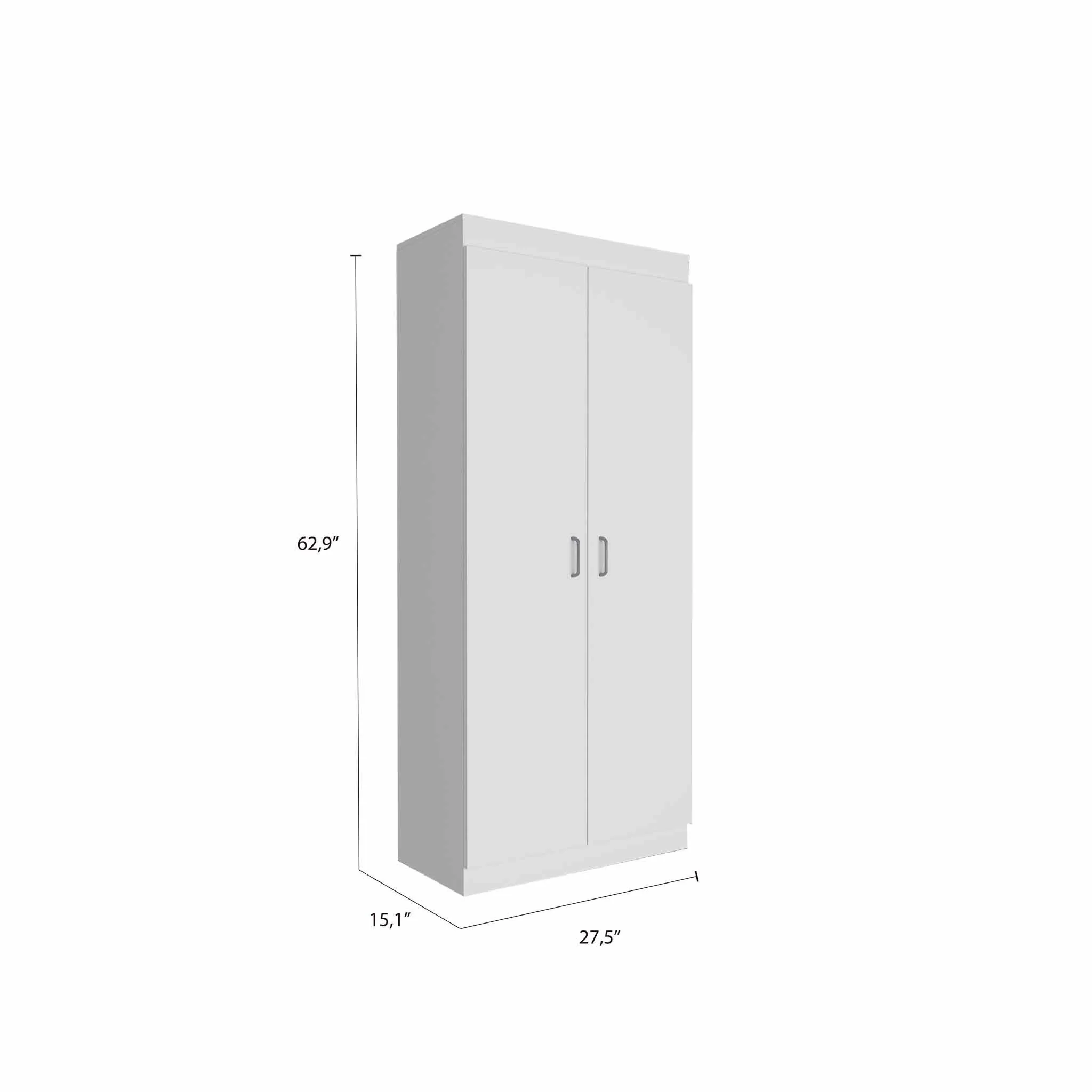 Classic White Pantry Cabinet By Homeroots - Image 3