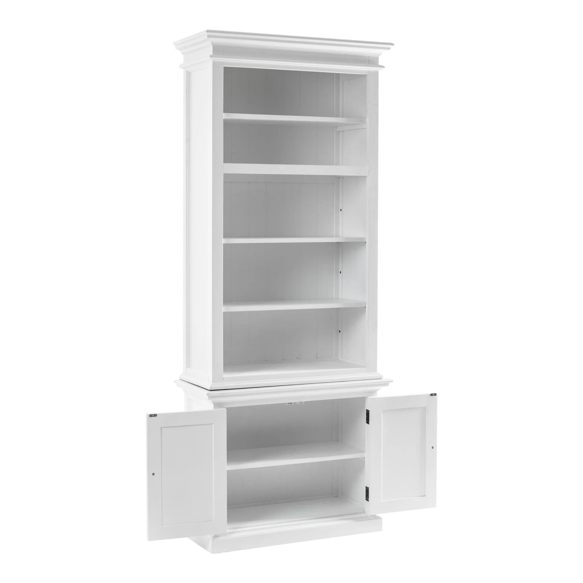 Classic White Single Bay Hutch Unit By Homeroots - Image 3
