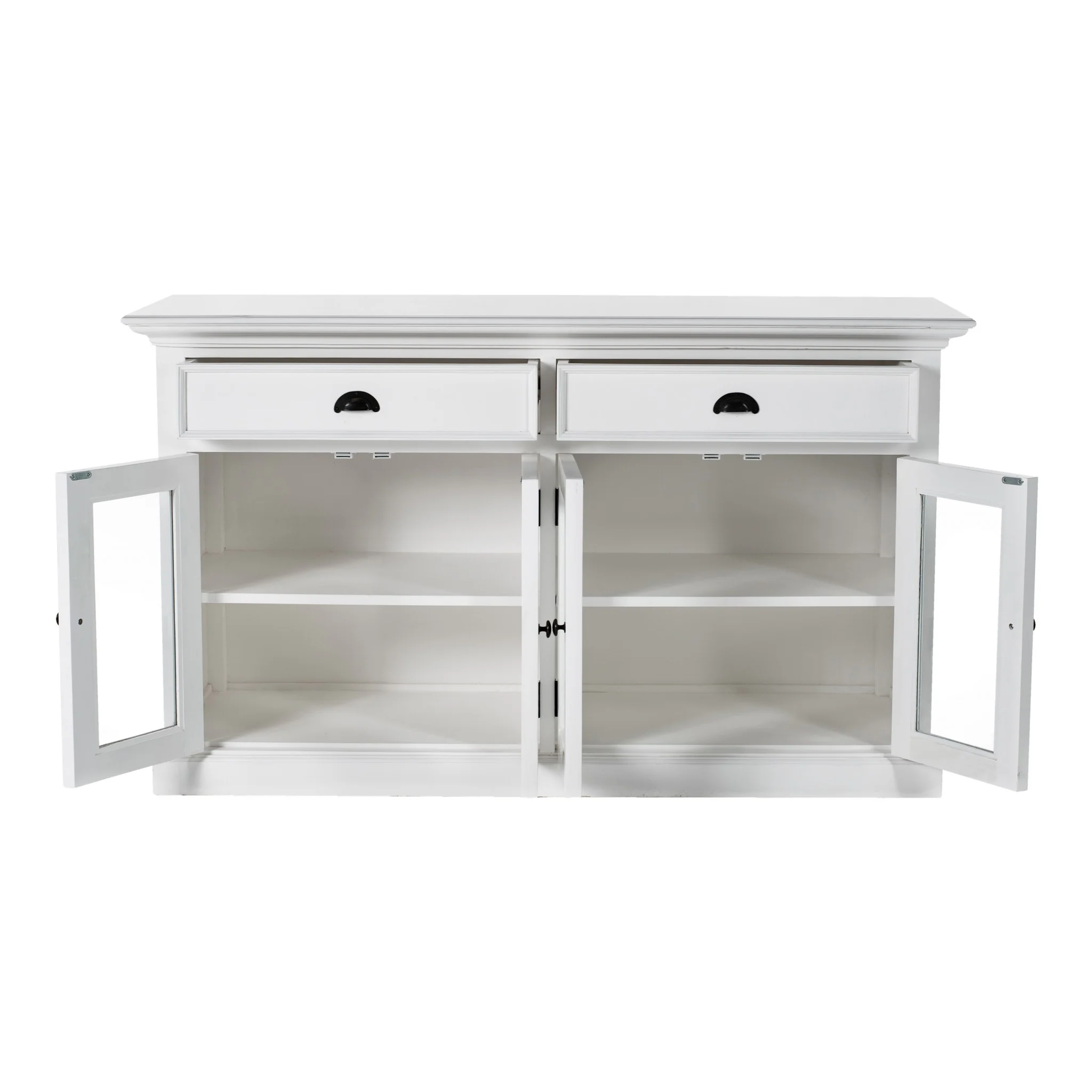 Classic White Small Buffet Table By Homeroots - Image 2