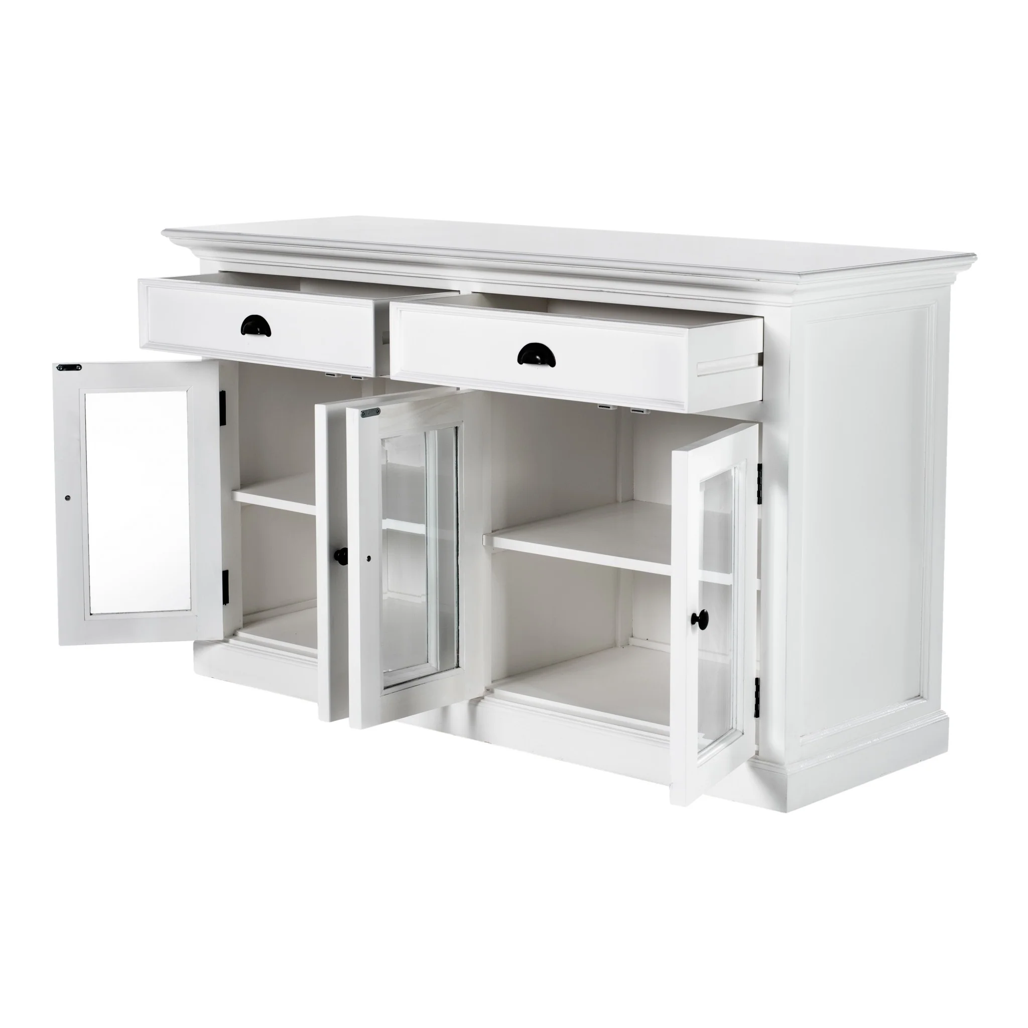 Classic White Small Buffet Table By Homeroots - Image 4