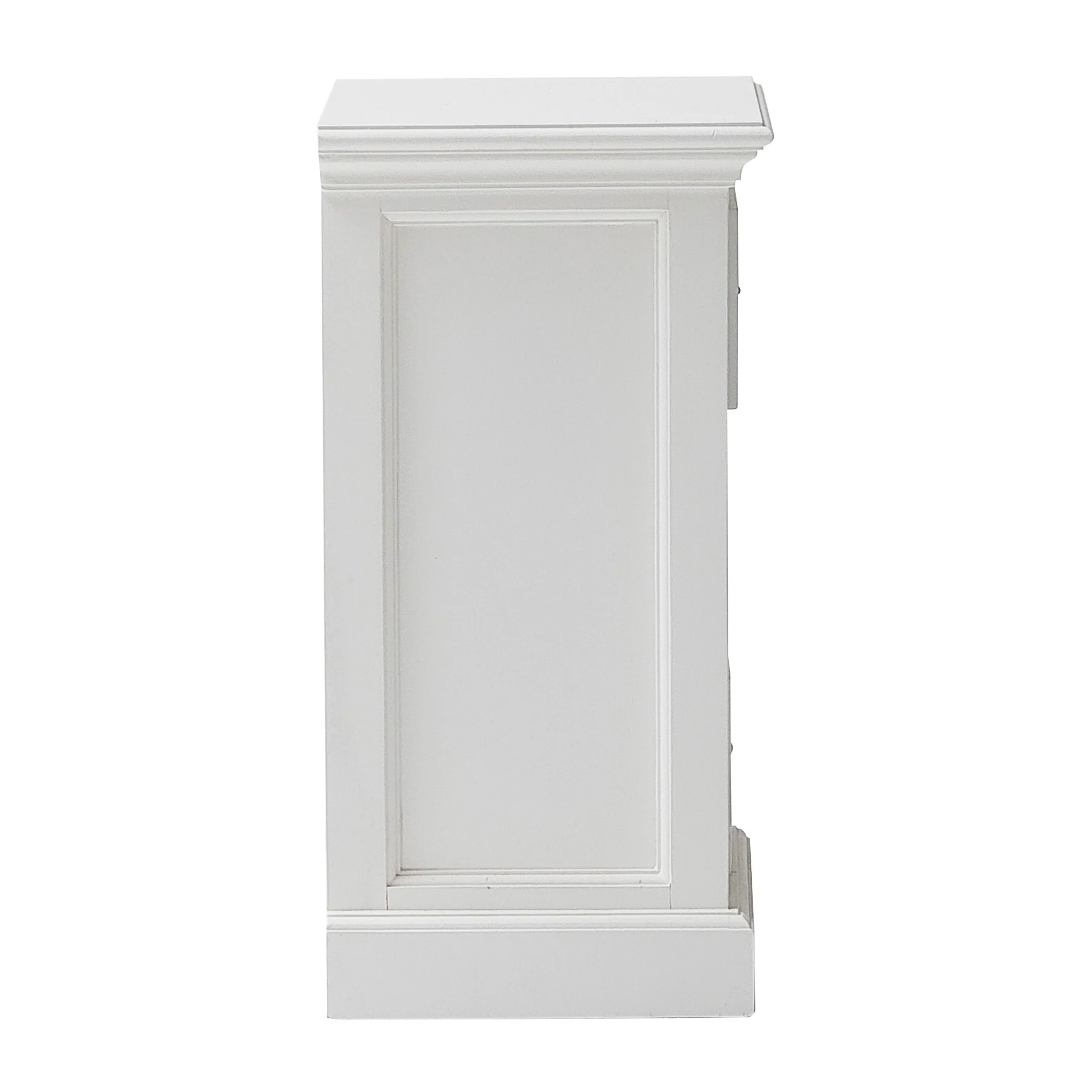 Classic White Three Drawer Nightstand By Homeroots - Image 7