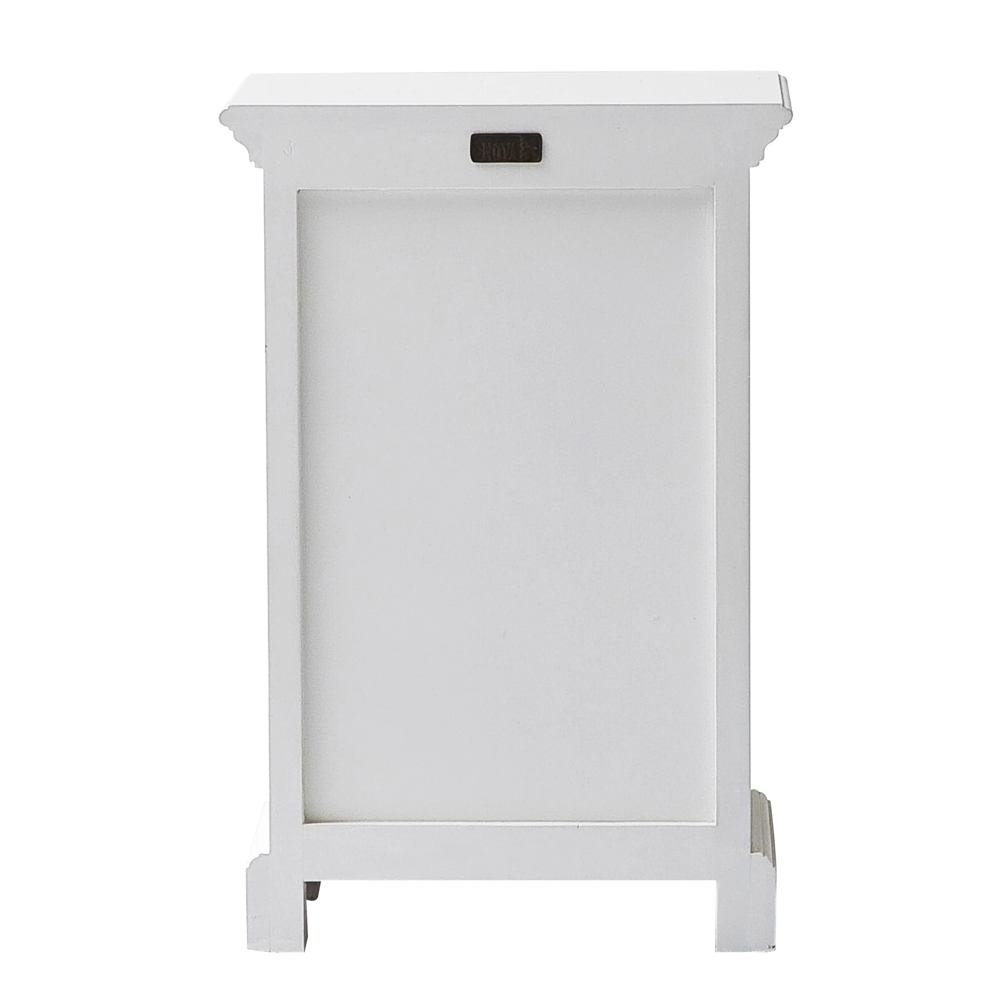 Classic White Three Drawer Nightstand By Homeroots - Image 8
