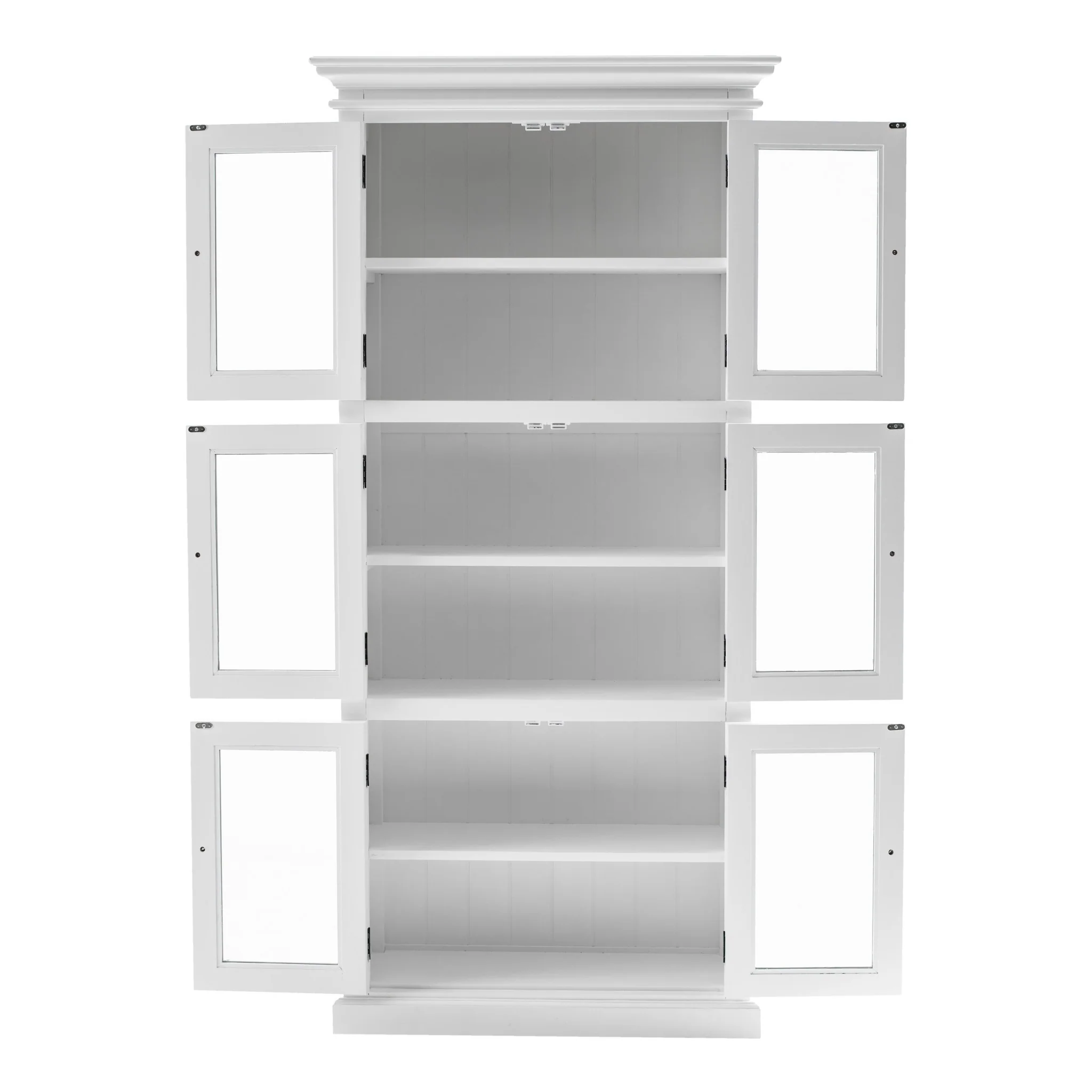 Classic White Three Level Storage Cabinet By Homeroots - Image 2