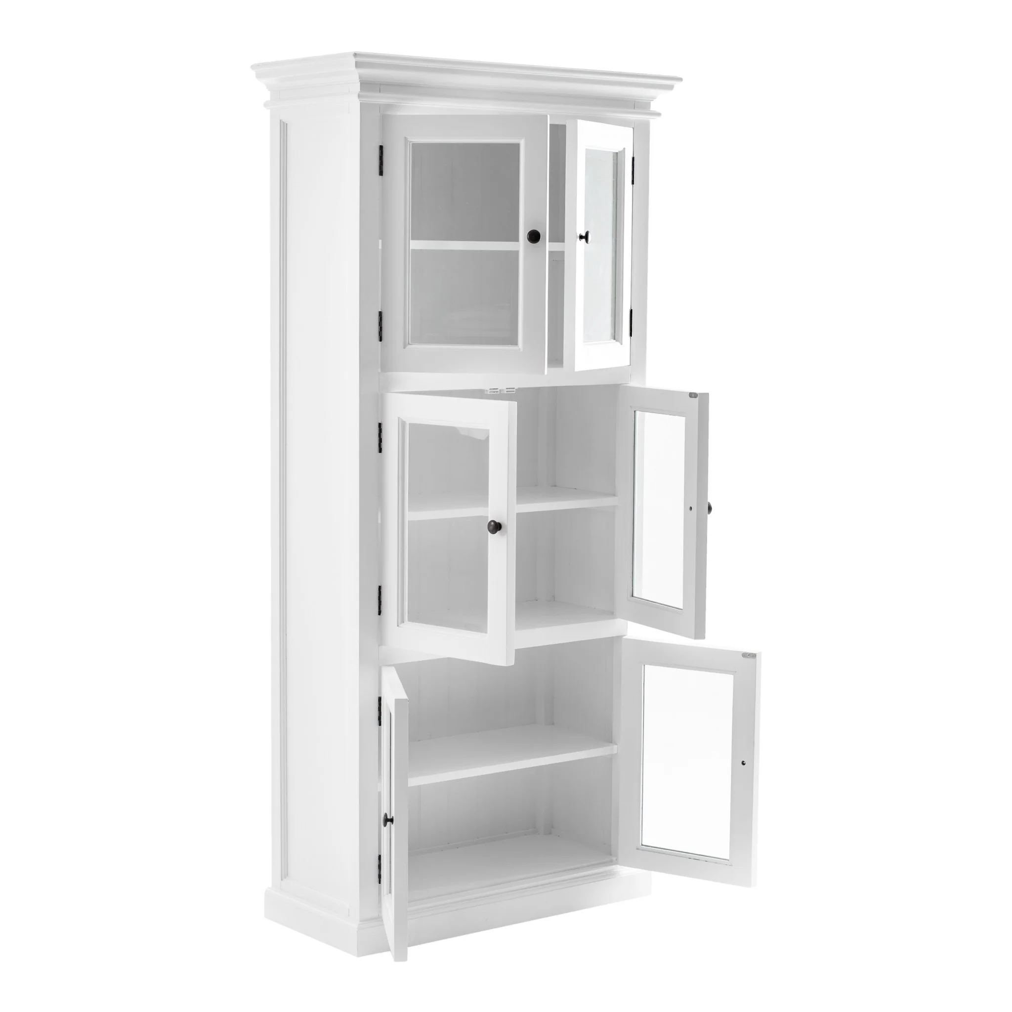 Classic White Three Level Storage Cabinet By Homeroots - Image 4