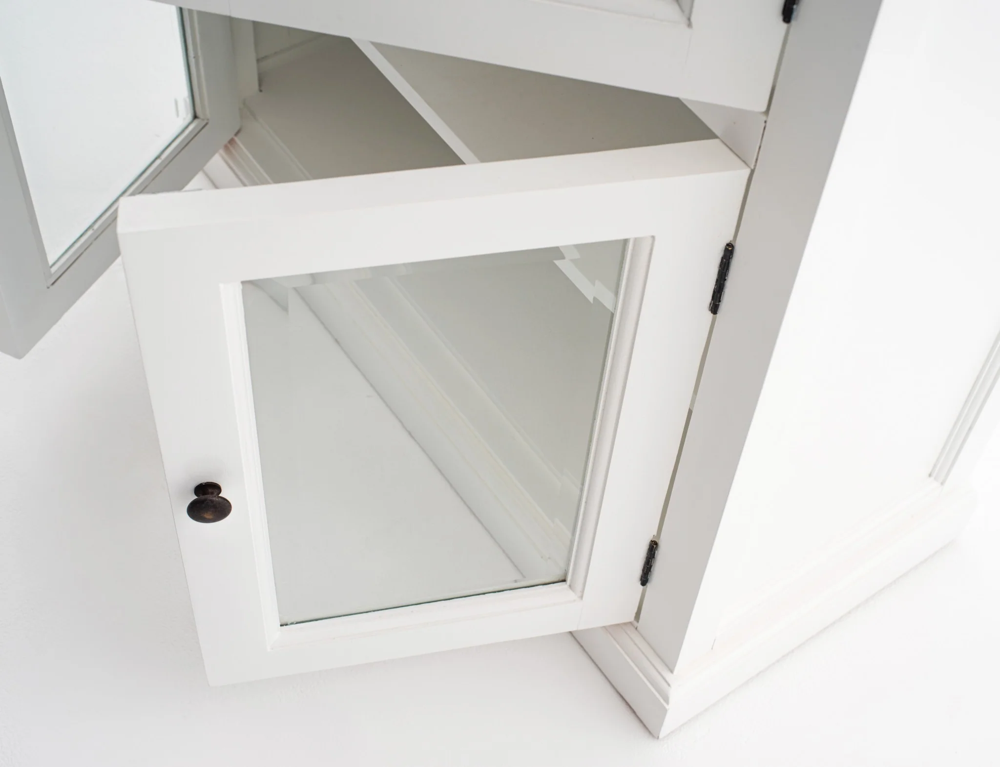 Classic White Three Level Storage Cabinet By Homeroots - Image 8