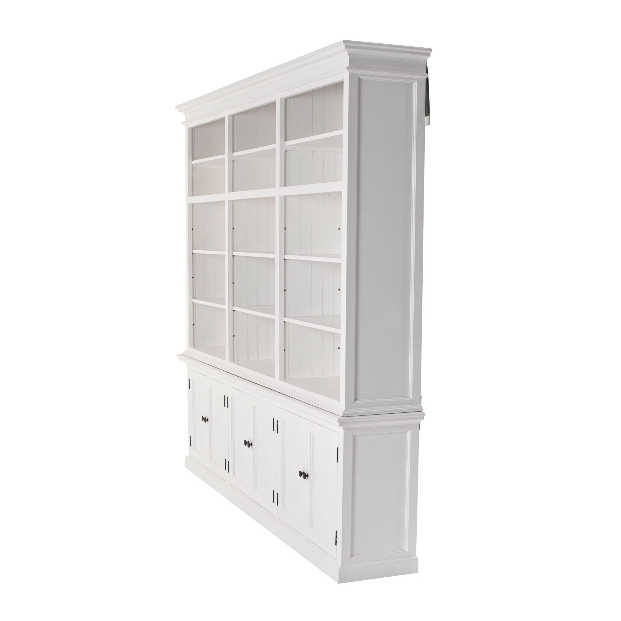 Classic White Triple-Bay Hutch Unit By Homeroots - Image 2
