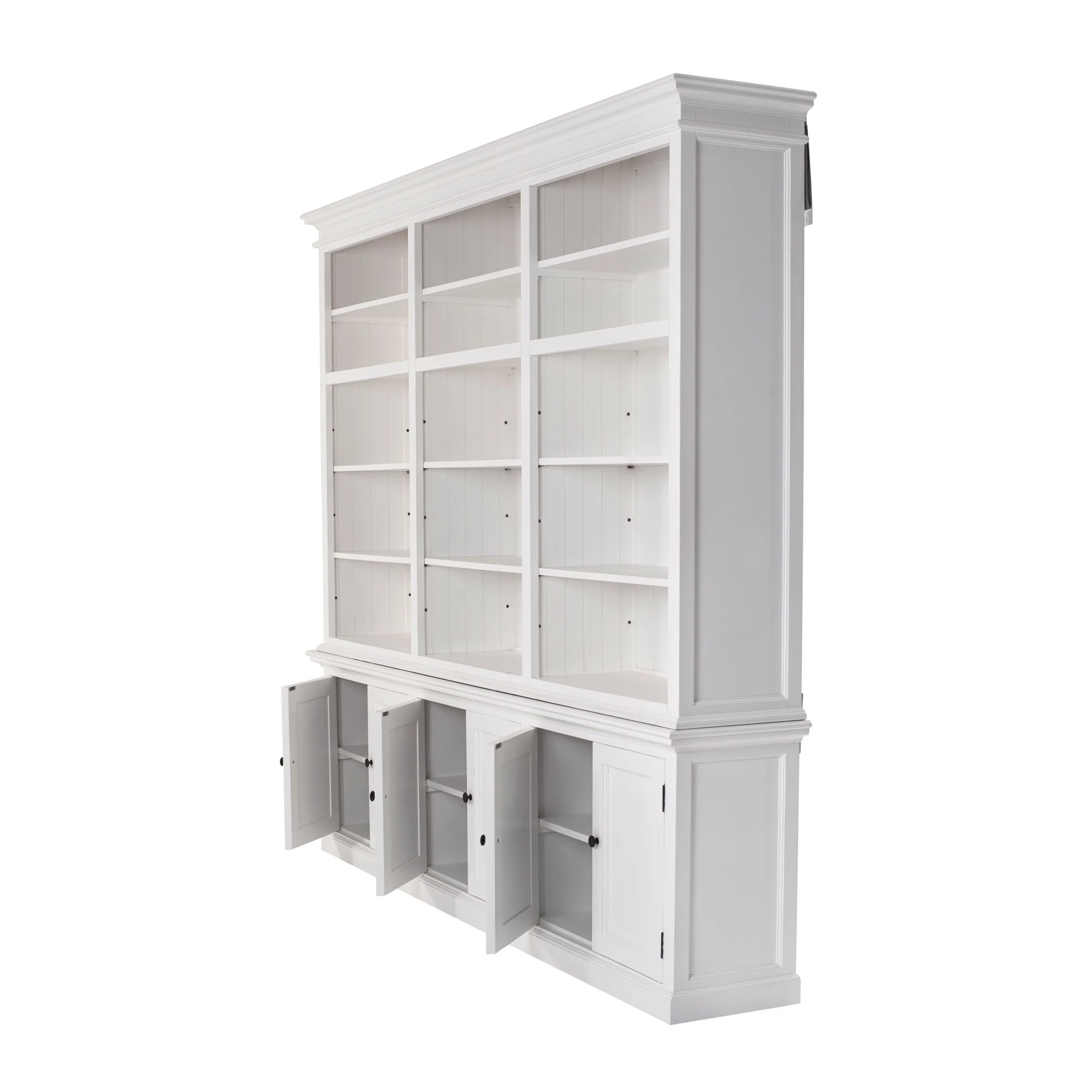 Classic White Triple-Bay Hutch Unit By Homeroots - Image 3