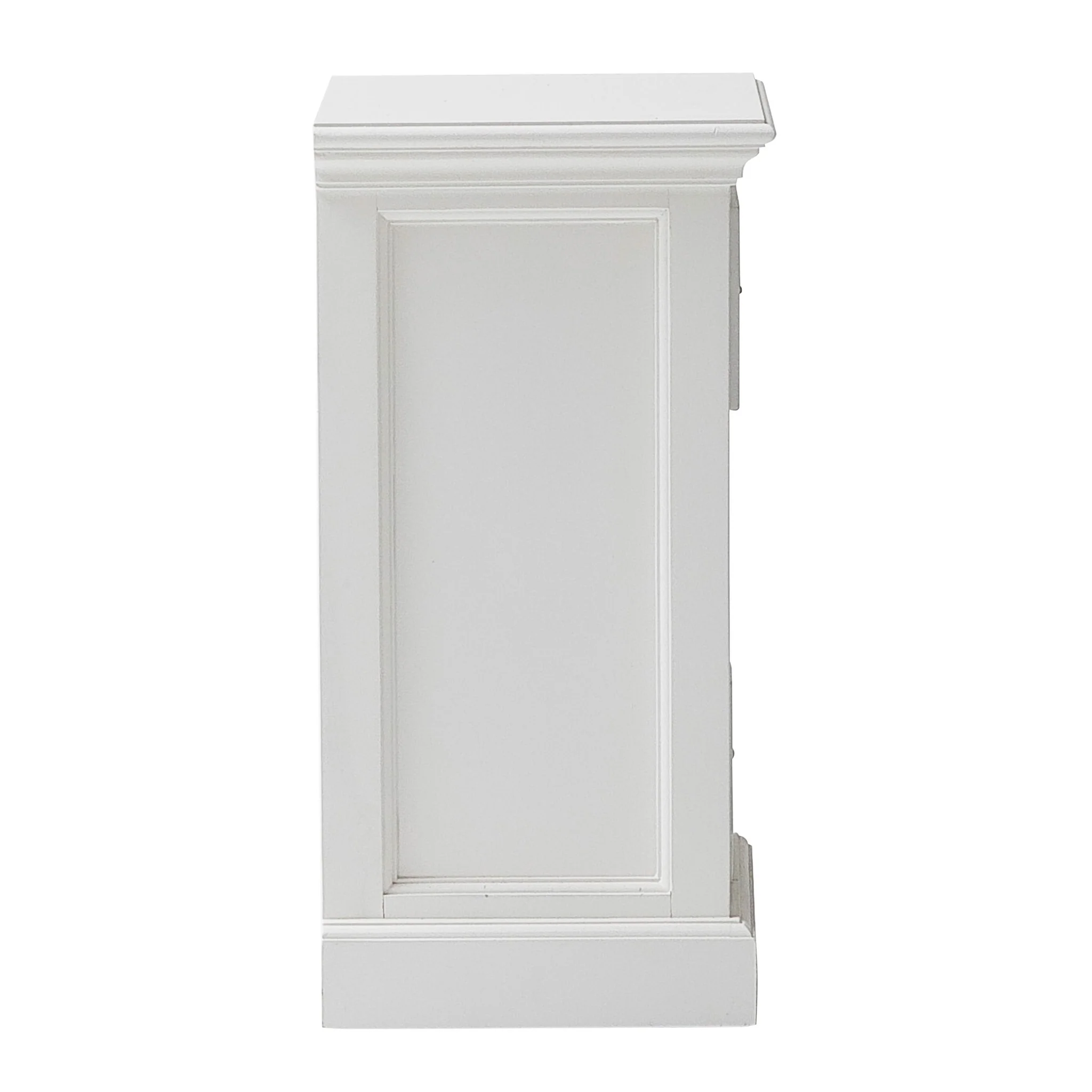 Classic White Two Drawer Nightstand Unit With Basket By Homeroots - Image 8