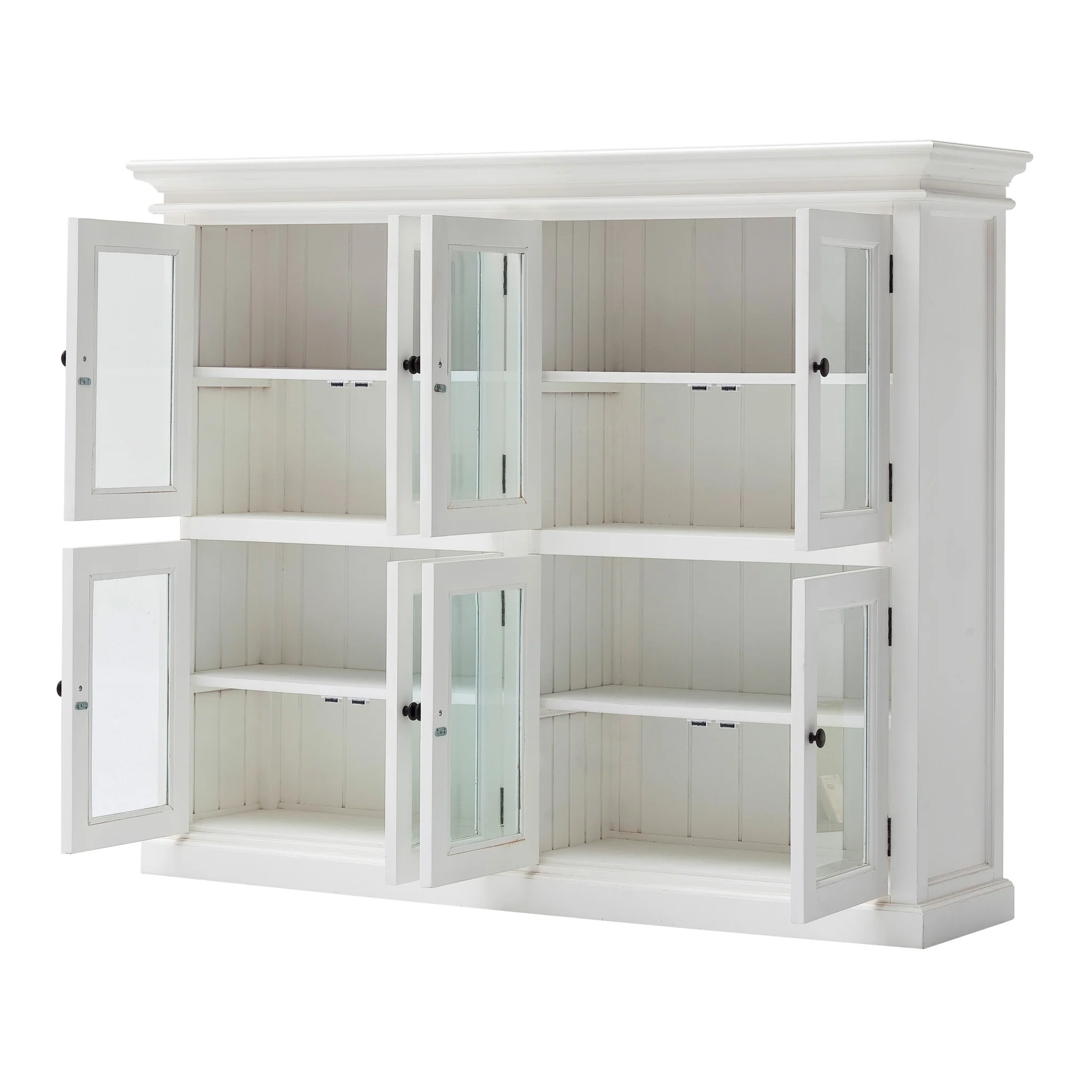 Classic White Two Level Mega Storage Cabinet By Homeroots - Image 4