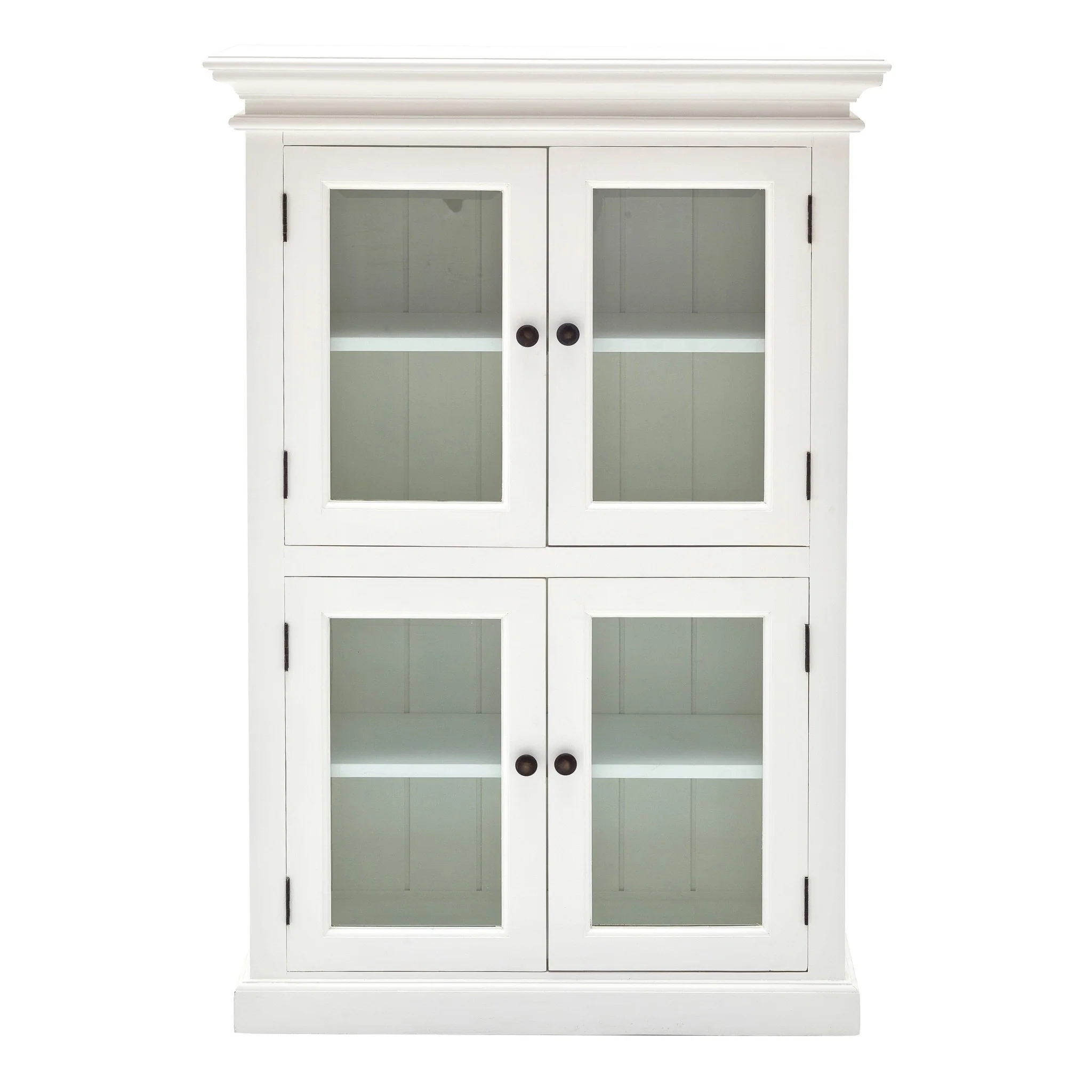 Classic White Two Level Storage Cabinet By Homeroots - Image 2