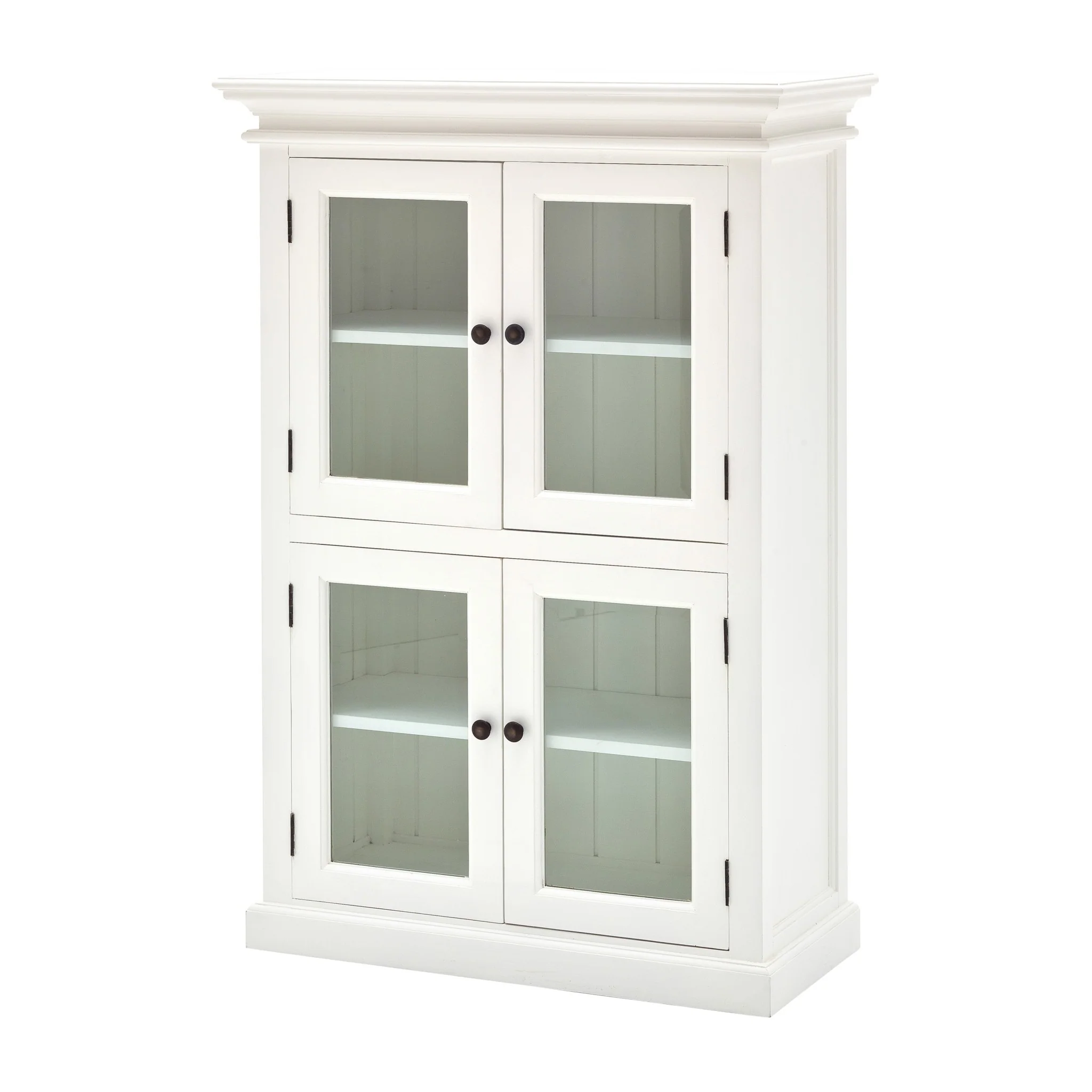 Classic White Two Level Storage Cabinet By Homeroots - Image 3