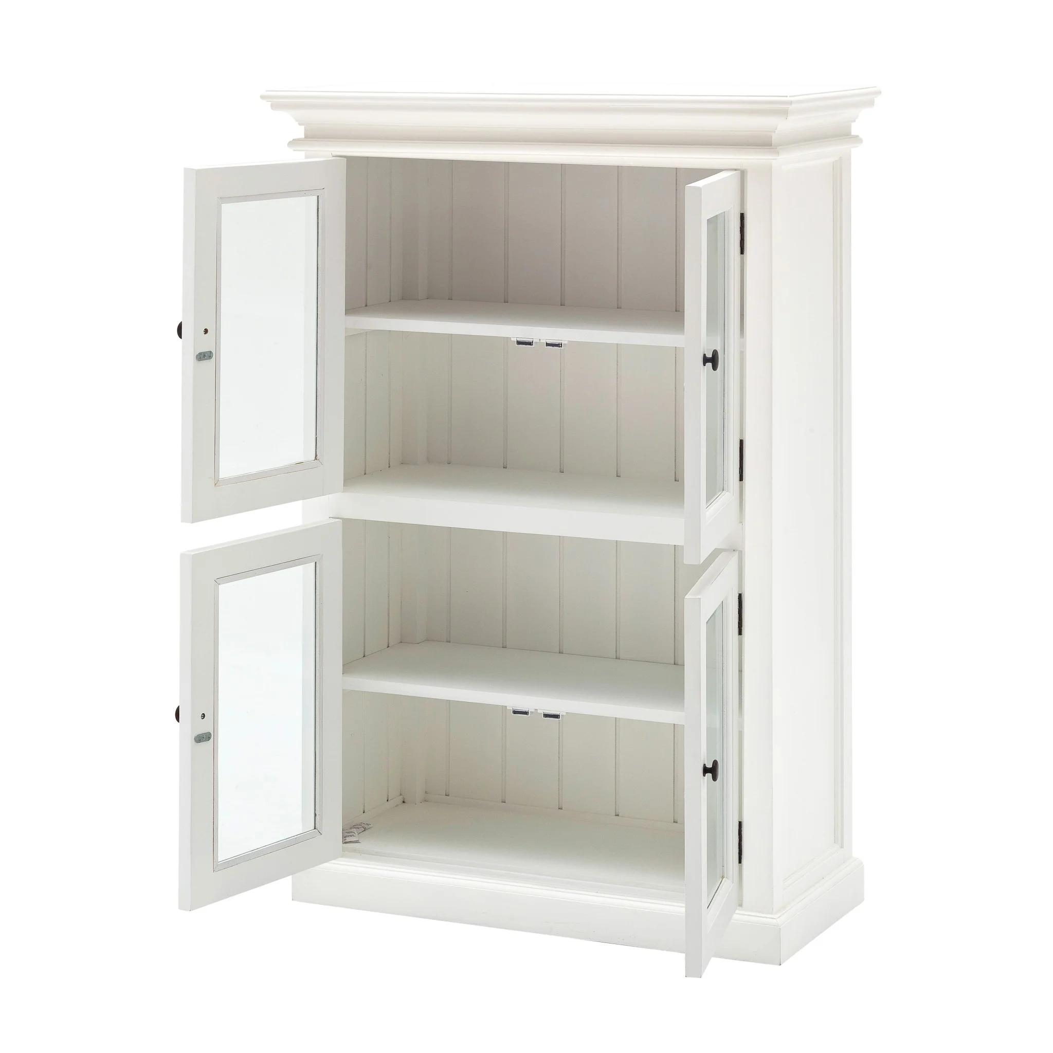 Classic White Two Level Storage Cabinet By Homeroots - Image 4