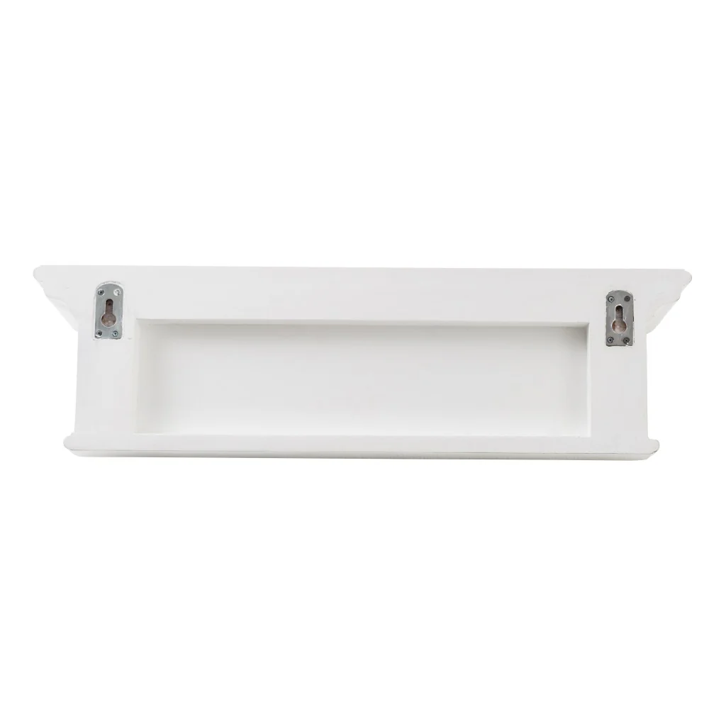 Classic White Wood Wide Four Hook Hanging Coat Rack By Homeroots - Image 4