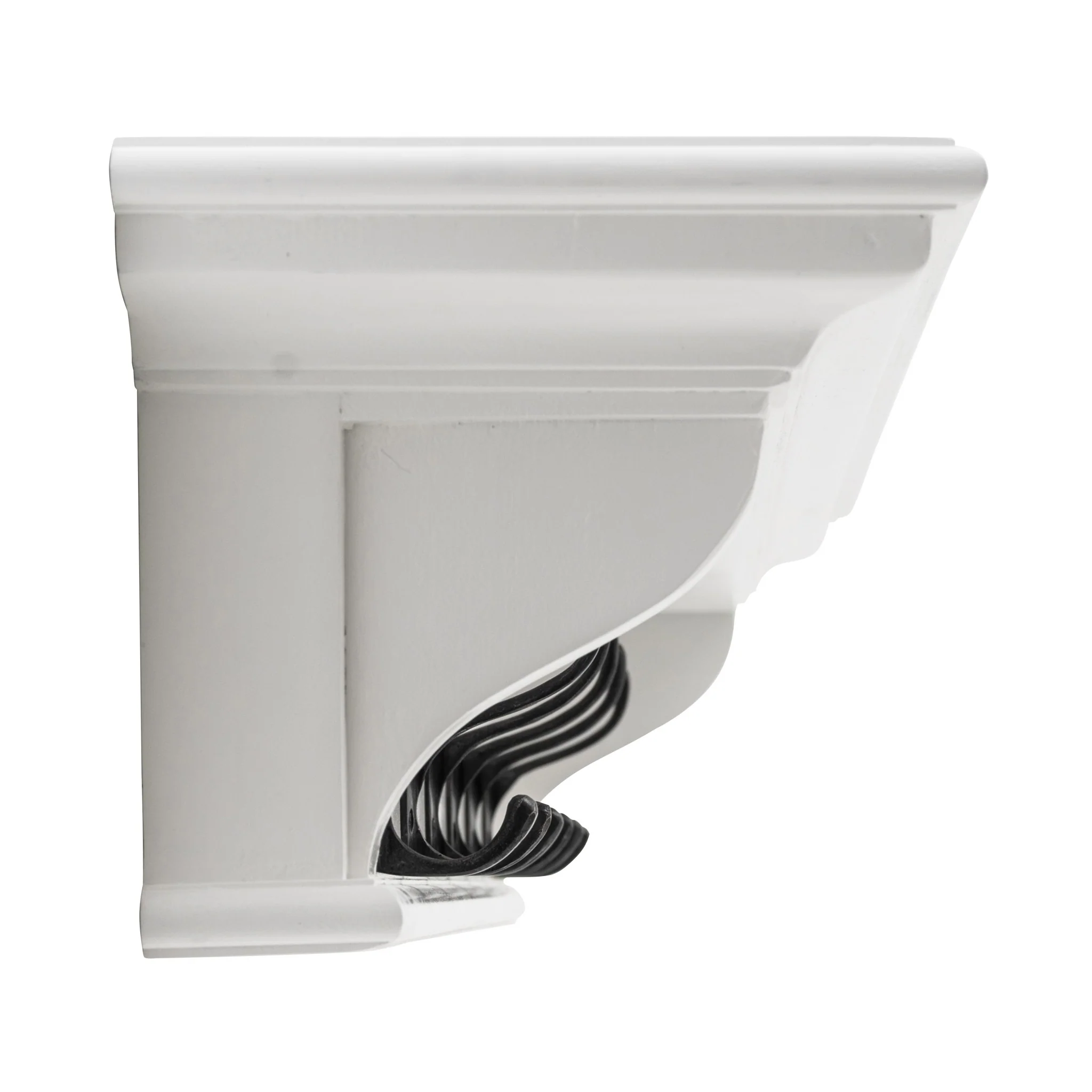 Classic White Wood Wide Six Hook Coat Rack By Homeroots - Image 4