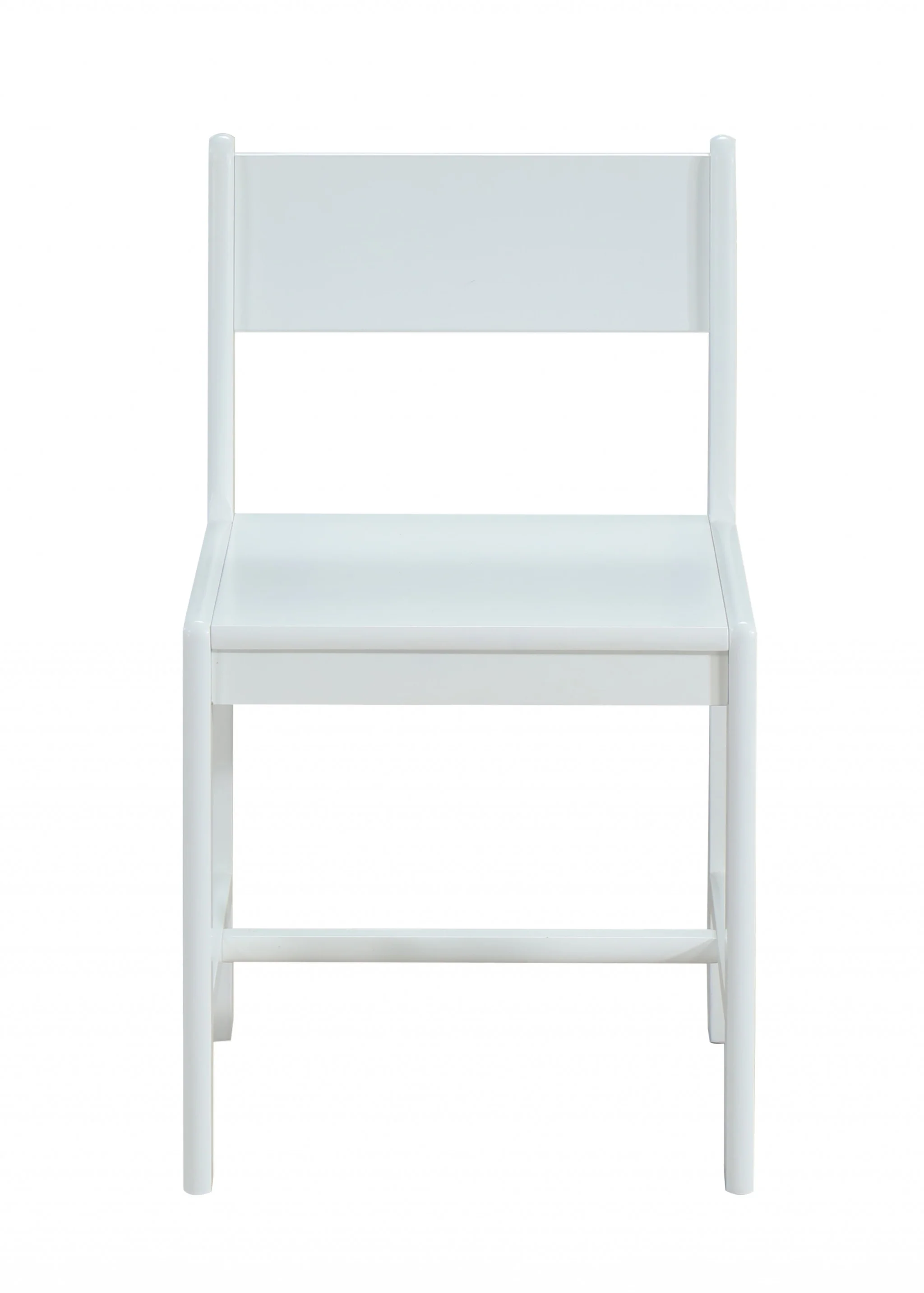 Classic White Wooden Stationary Chair By Homeroots - Image 2