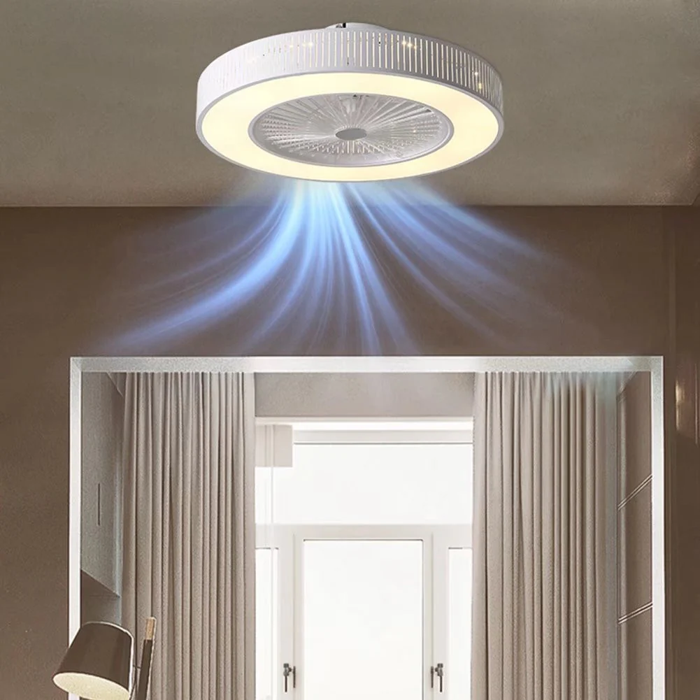 Classy Ceiling Fan And Round LED Lamp By Homeroots - Image 3
