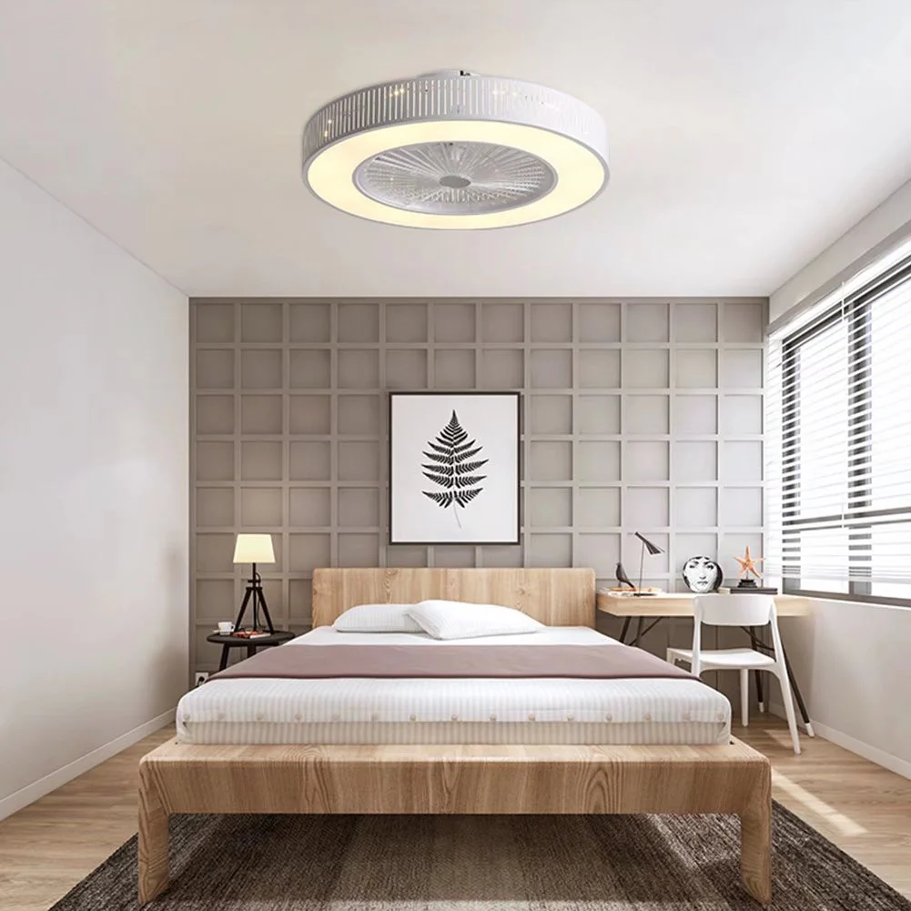 Classy Ceiling Fan And Round LED Lamp By Homeroots - Image 4