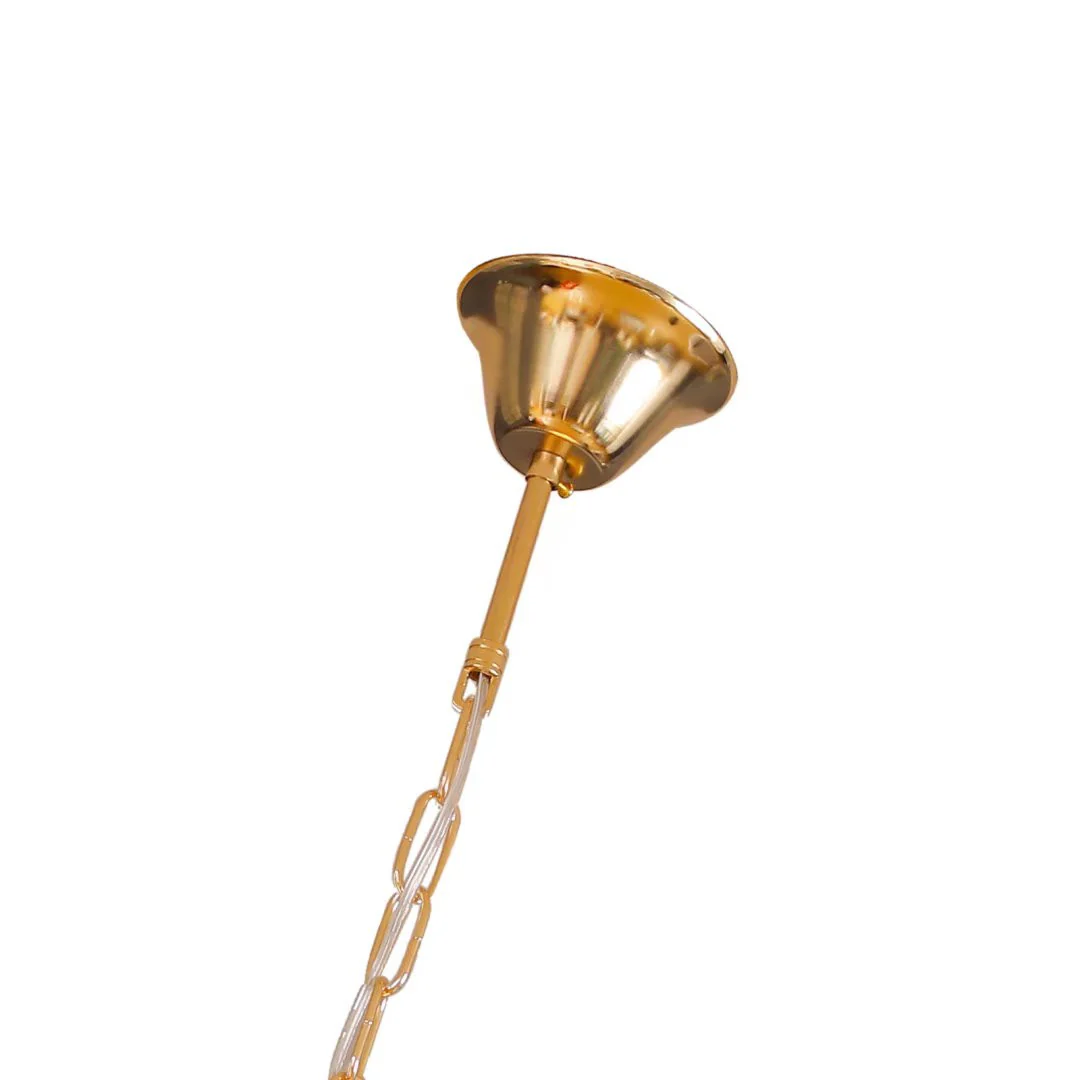 Classy Glam Gold Faux Crystal Chandelier By Homeroots - Image 8