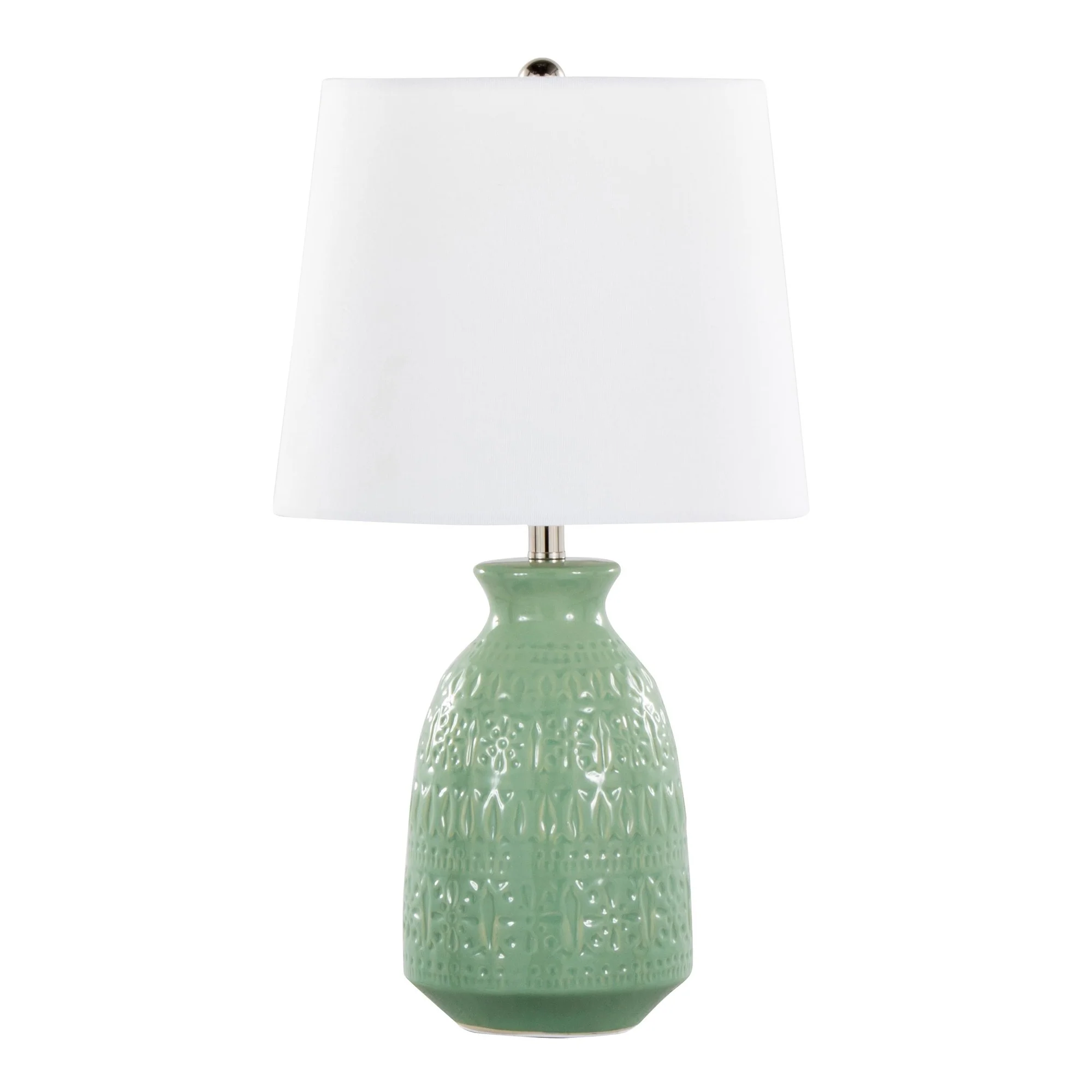 Claudia 20" Ceramic Accent Lamp - Set of 2 By LumiSource - GTE20-CLAUDIA GNPNIW2 - Image 3