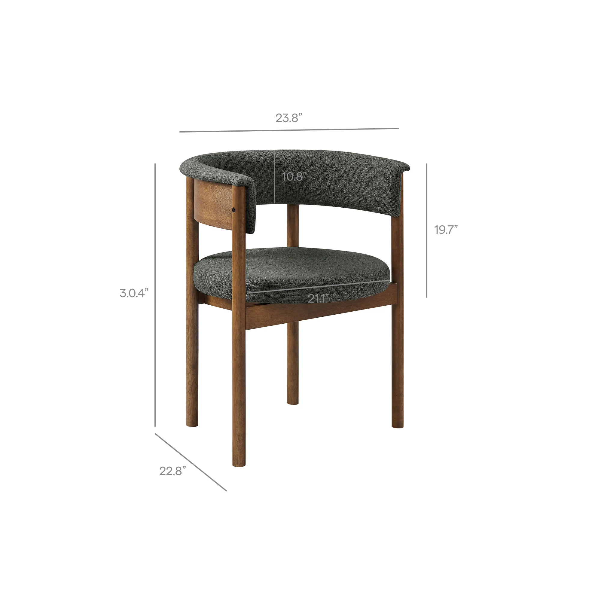 Clea Curved Upholstered Dining Chairs Set Of 2 by Modway - Image 10