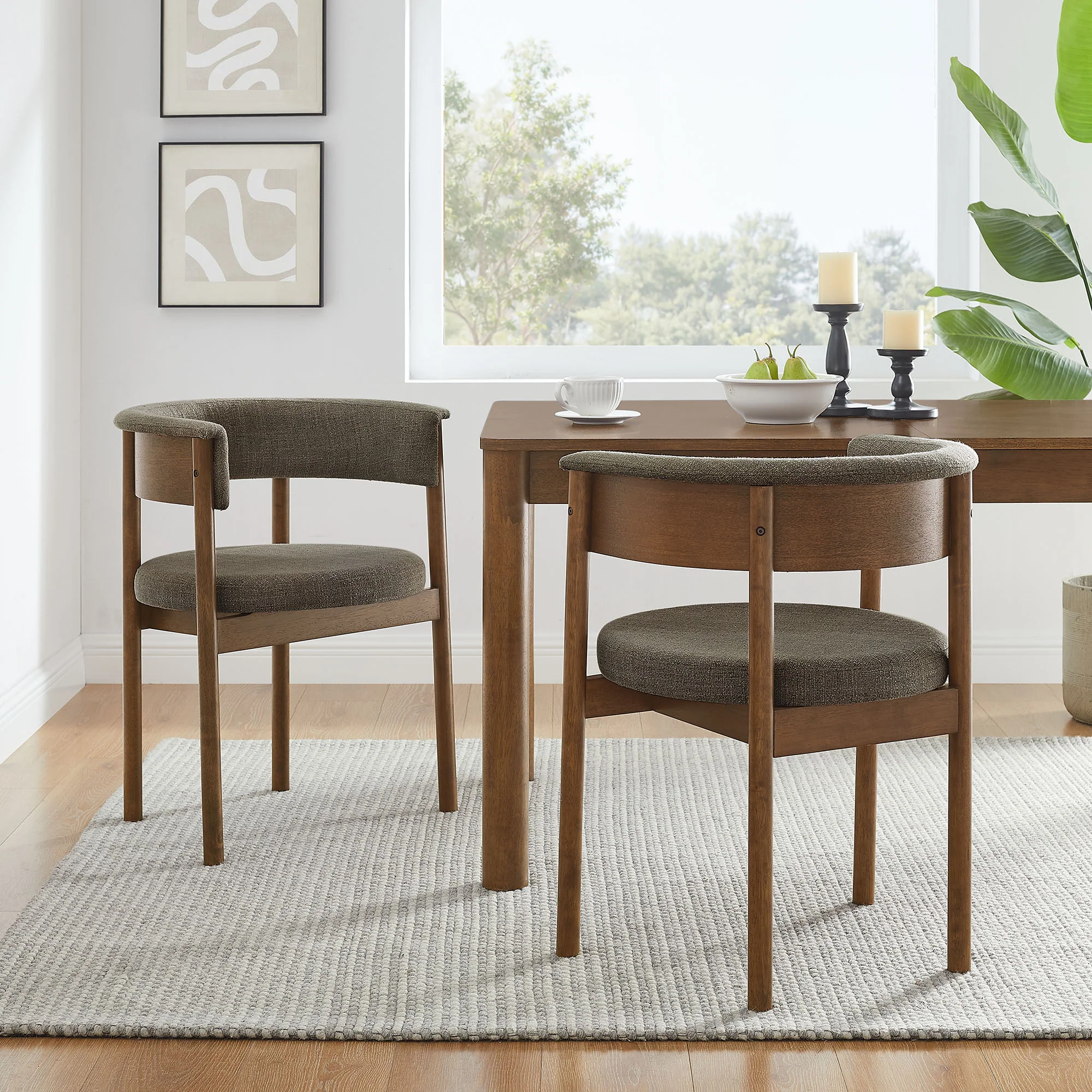 Clea Curved Upholstered Dining Chairs Set Of 2 by Modway - Image 18