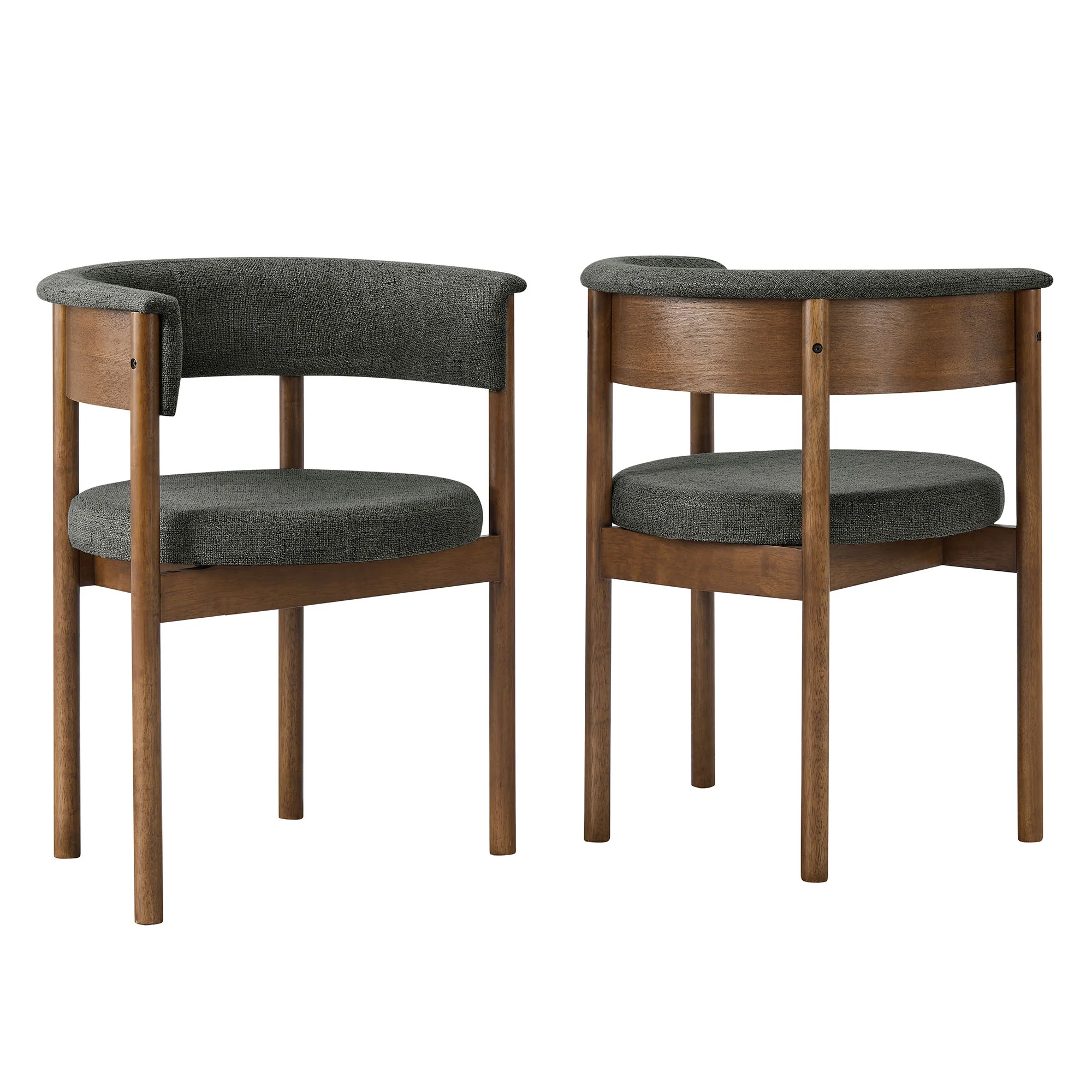 Clea Curved Upholstered Dining Chairs Set Of 2 by Modway - Image 2