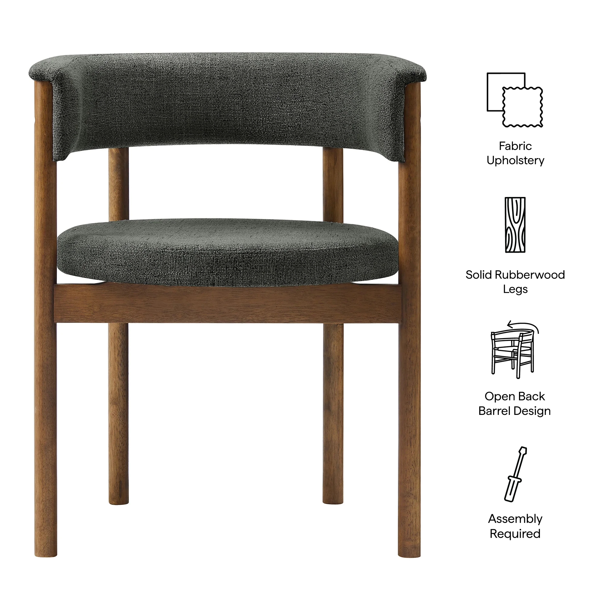 Clea Curved Upholstered Dining Chairs Set Of 2 by Modway - Image 9