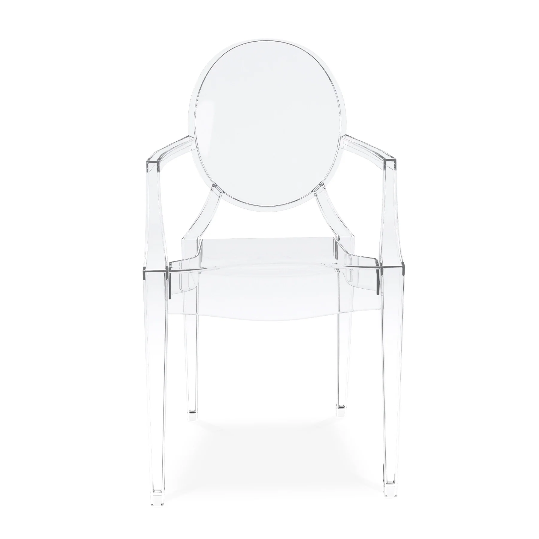 Clear Acrylic King Louis Back Dining Arm Chair By Homeroots - Image 6