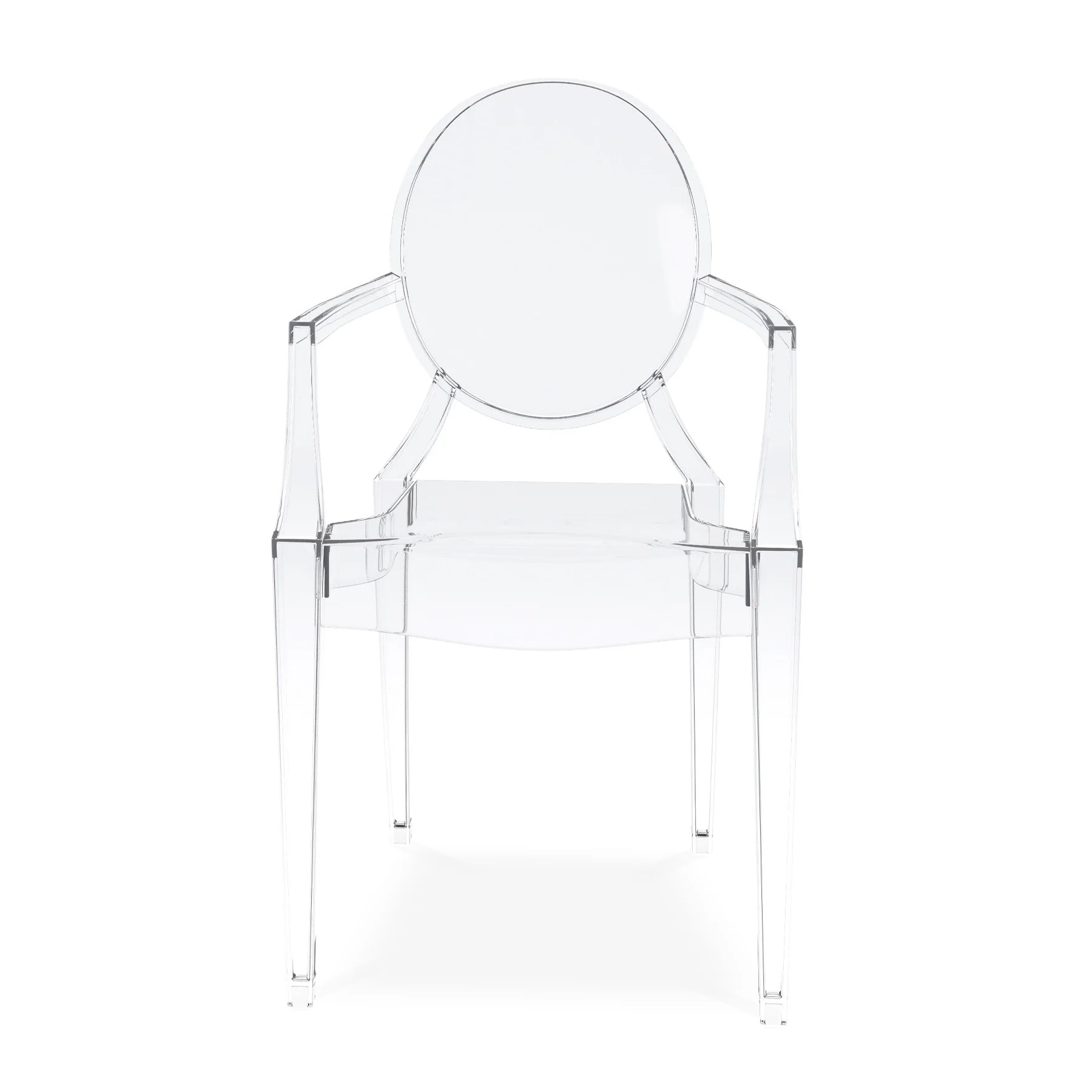 Clear Acrylic King Louis Back Dining Arm Chair By Homeroots - Image 8
