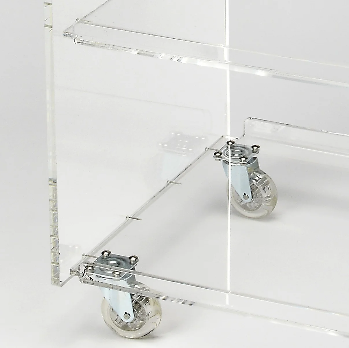 Clear Acrylic Rolling Server Bar Cart By Homeroots - Image 2