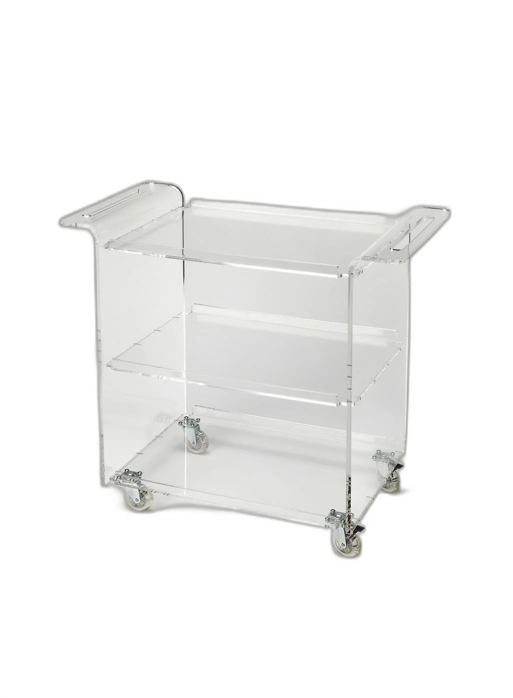 Clear Acrylic Rolling Server Bar Cart By Homeroots - Image 3
