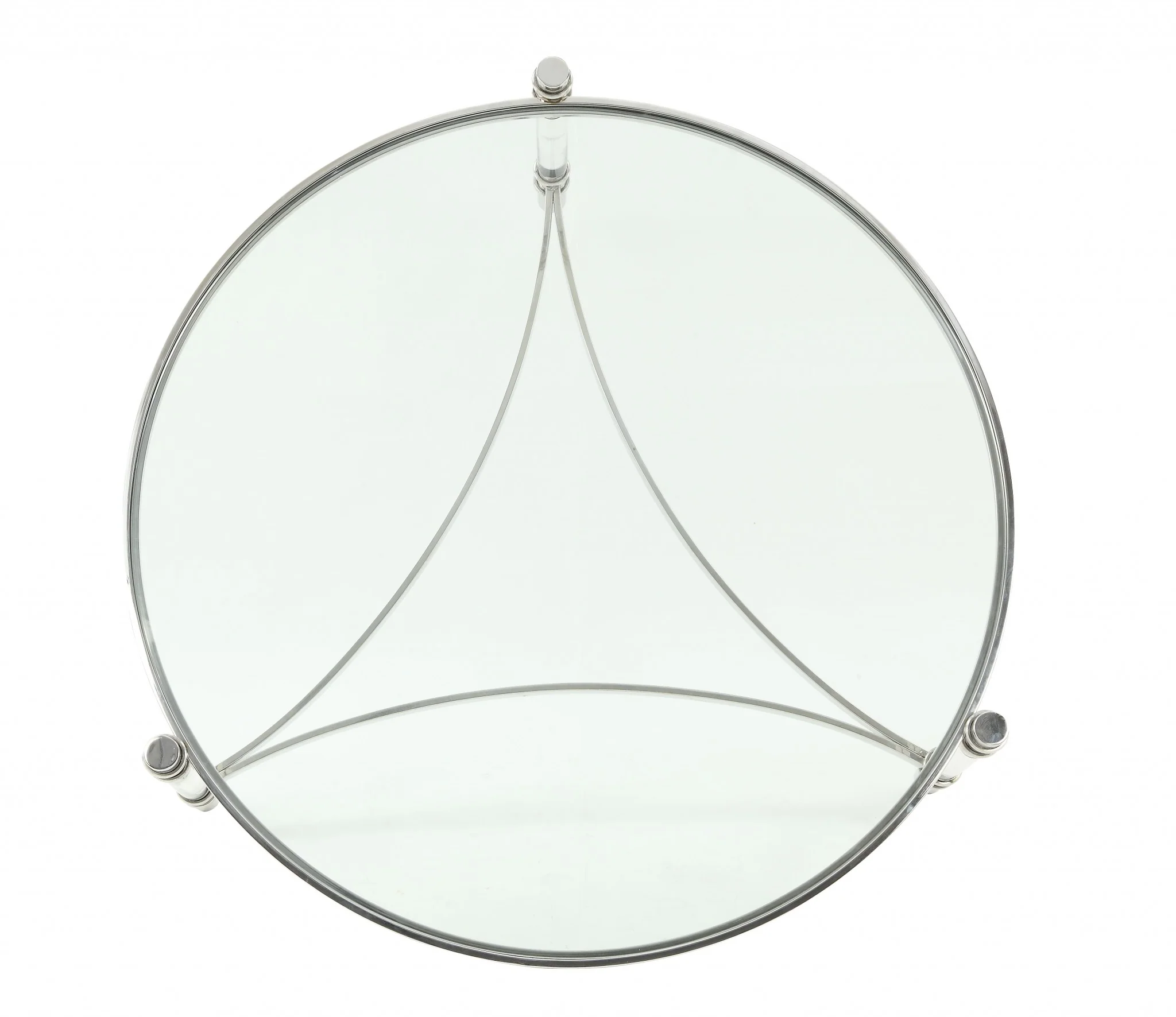 Clear Acrylic Stainless Steel And Clear Glass Coffee Table By Homeroots - Image 6
