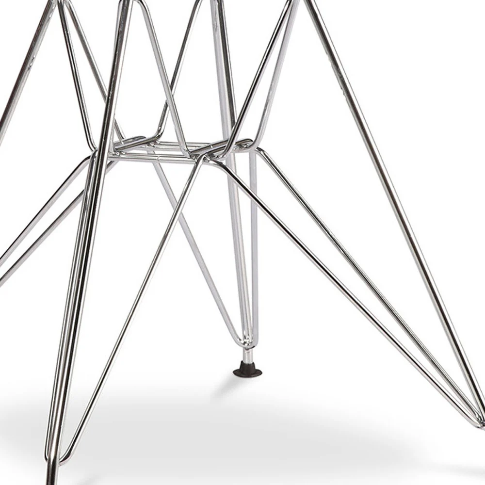 Clear and Silver Steel Dining Side Chair By Homeroots - Image 2
