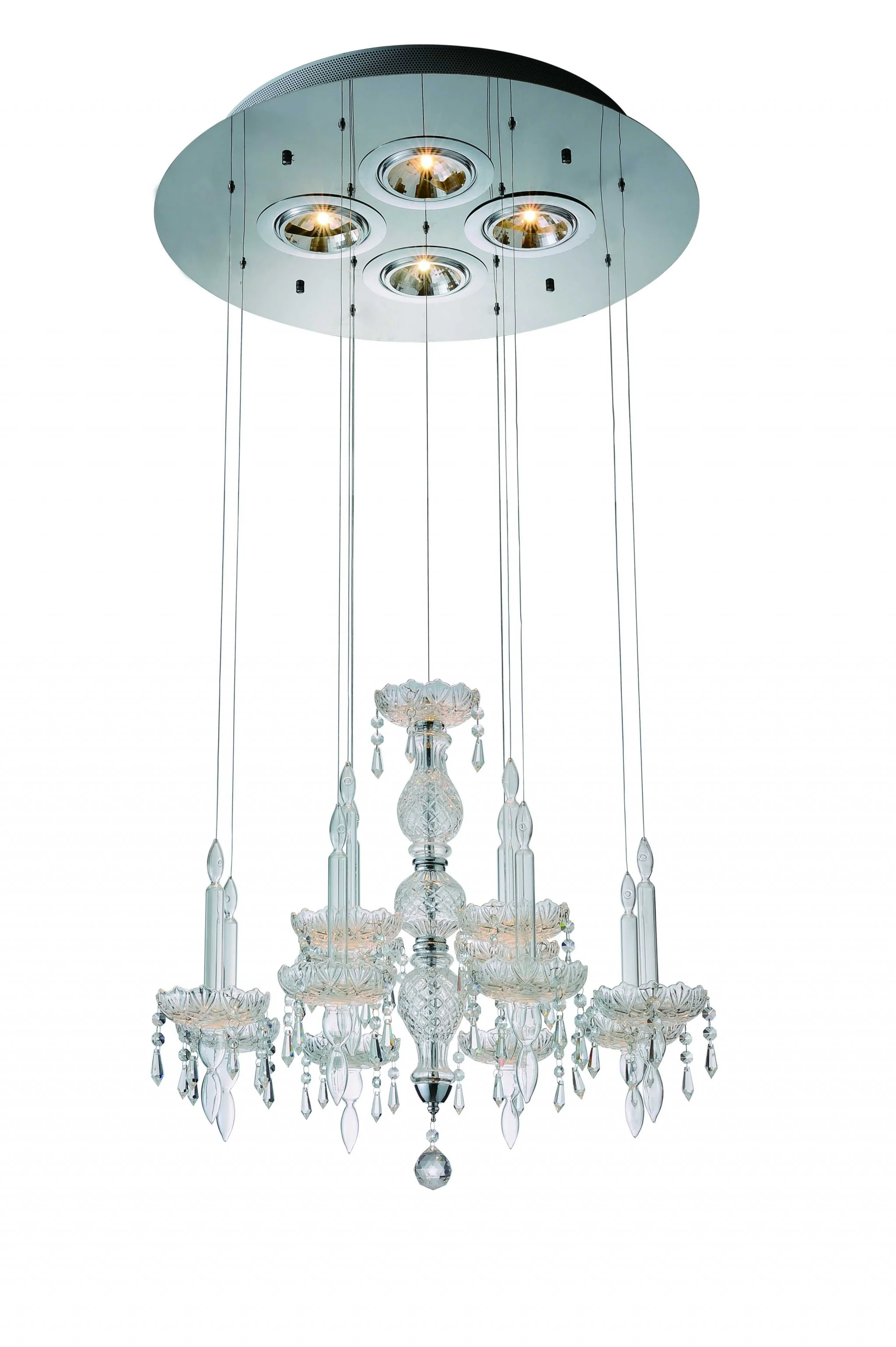 Clear Crystal Glass Pendant Lamp By Homeroots - 372254 - Image 2
