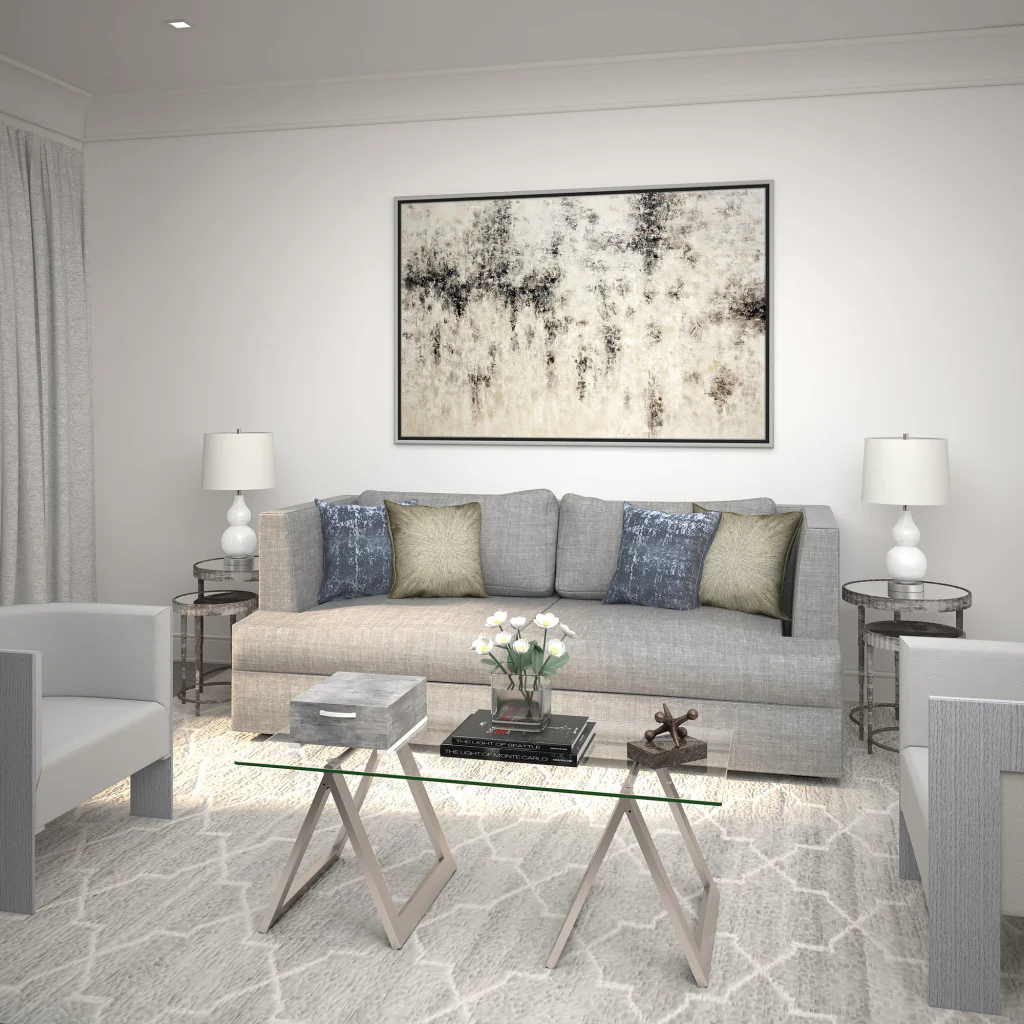 Clear Glass And Steel Coffee Table By Homeroots - Image 7