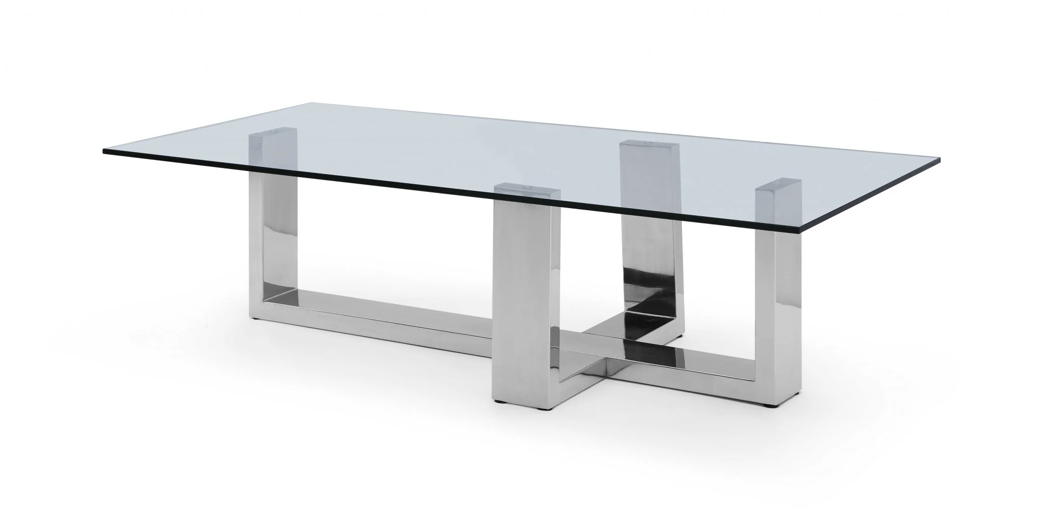 Clear Glass Coffee Table By Homeroots - 372173 - Image 2
