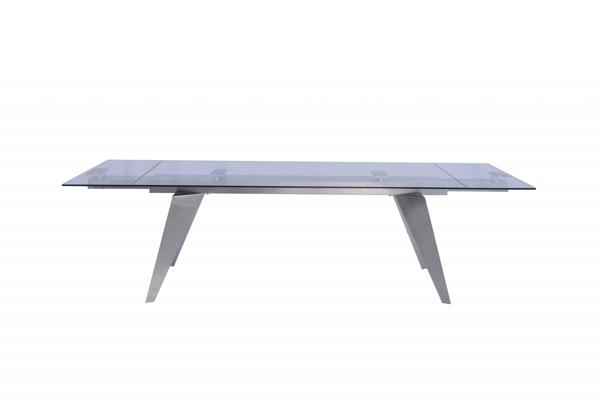 Clear Glass Etendable Dining Table By Homeroots - Image 2