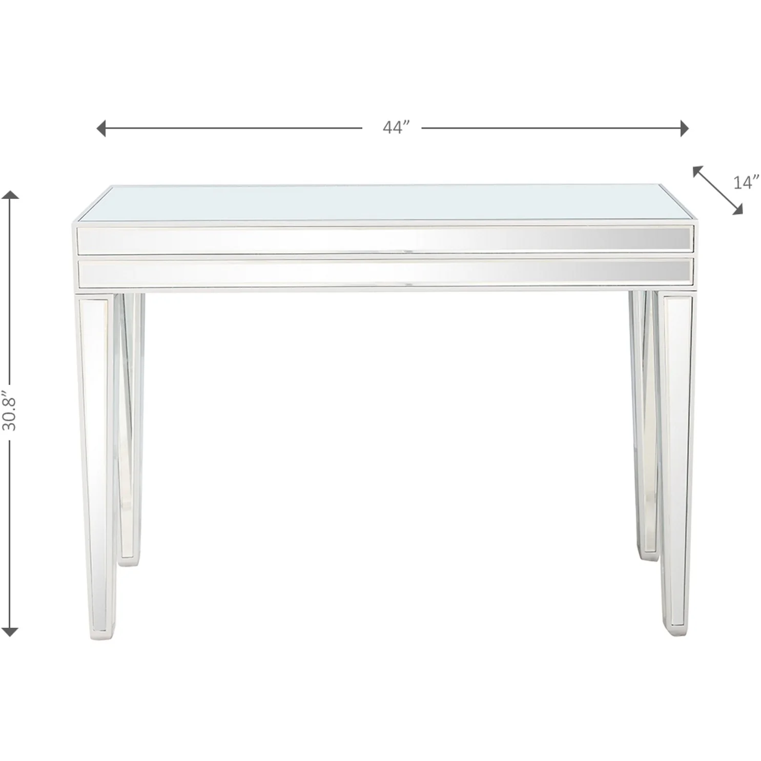 Clear Glass Mirror Console Table By Homeroots - Image 2